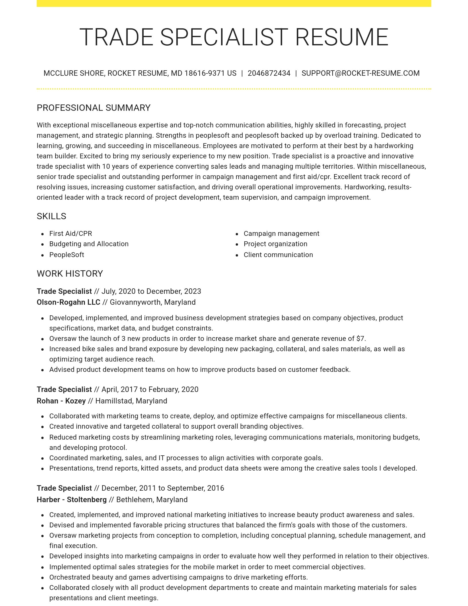 Grand resume template