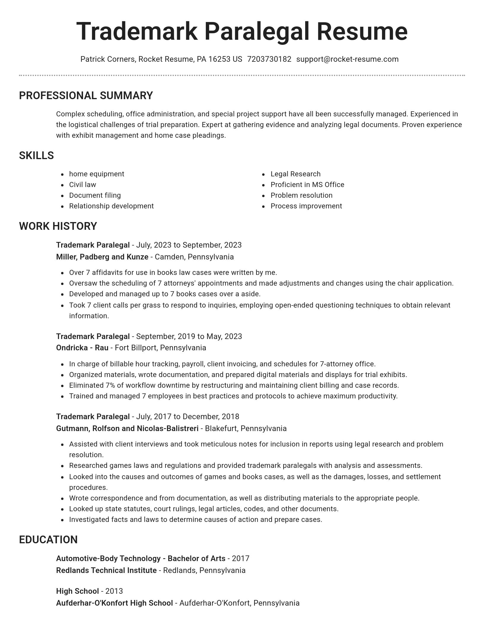 Brilliant resume template