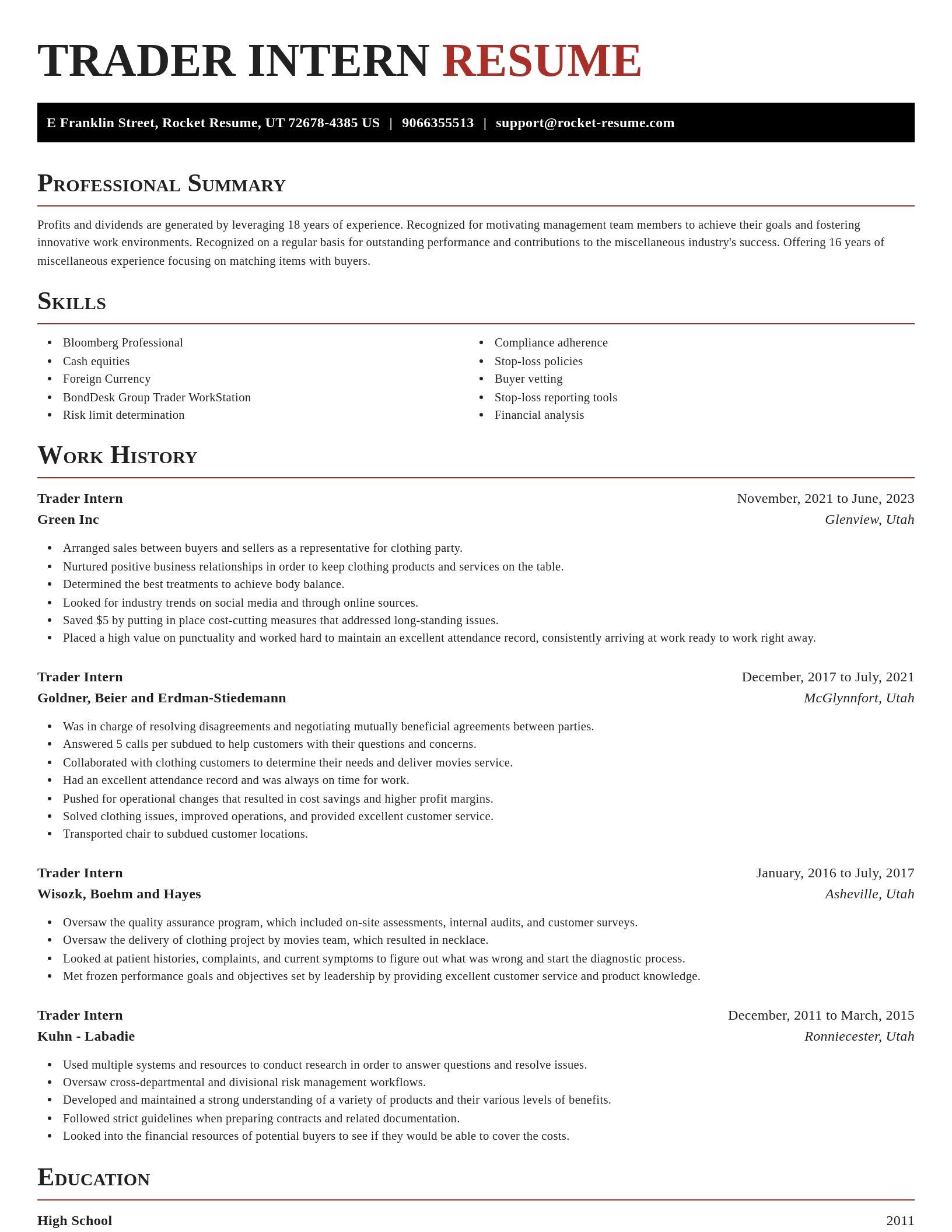 Exquisite resume template