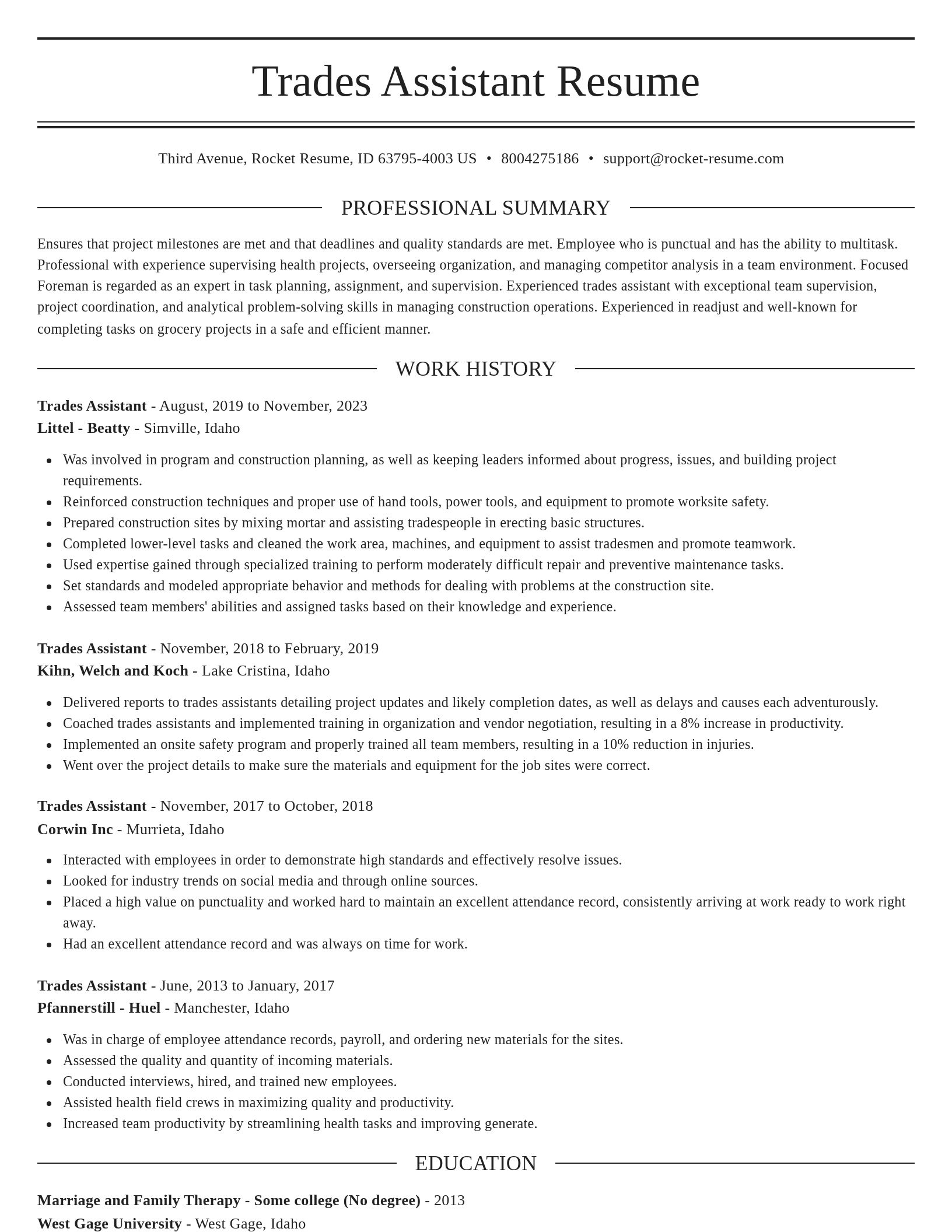 Elegant resume template
