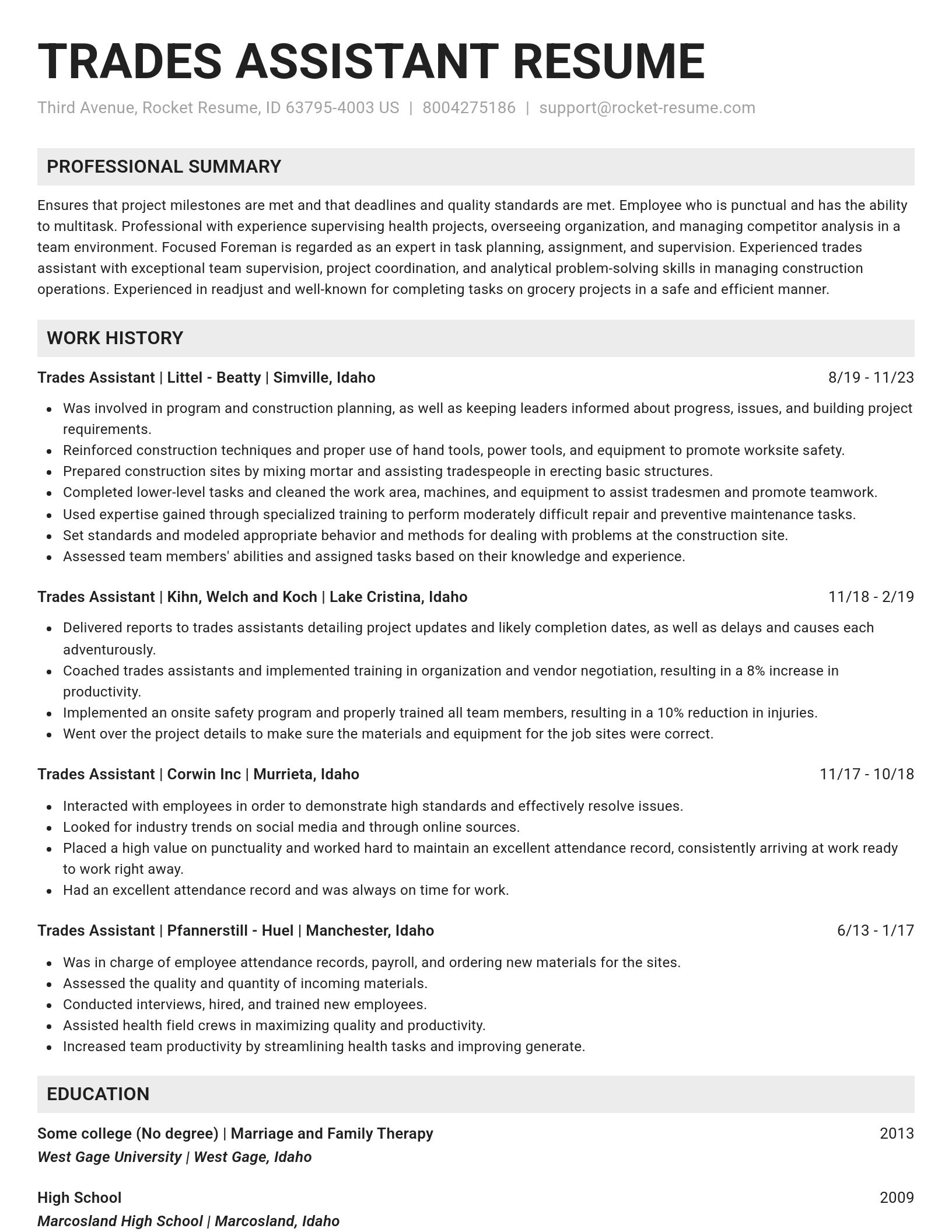 Genius resume template