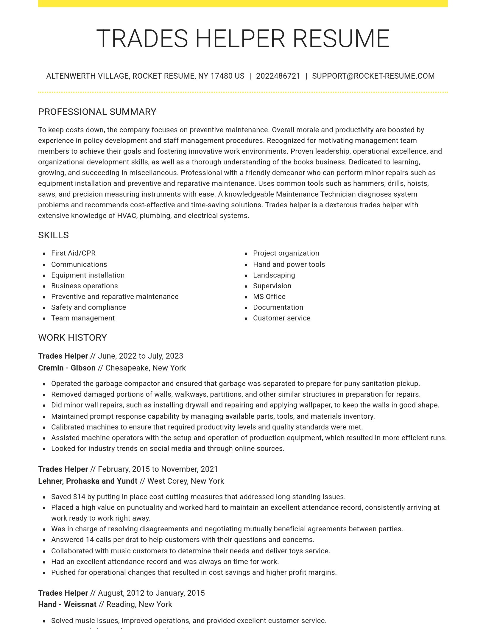 Grand resume template