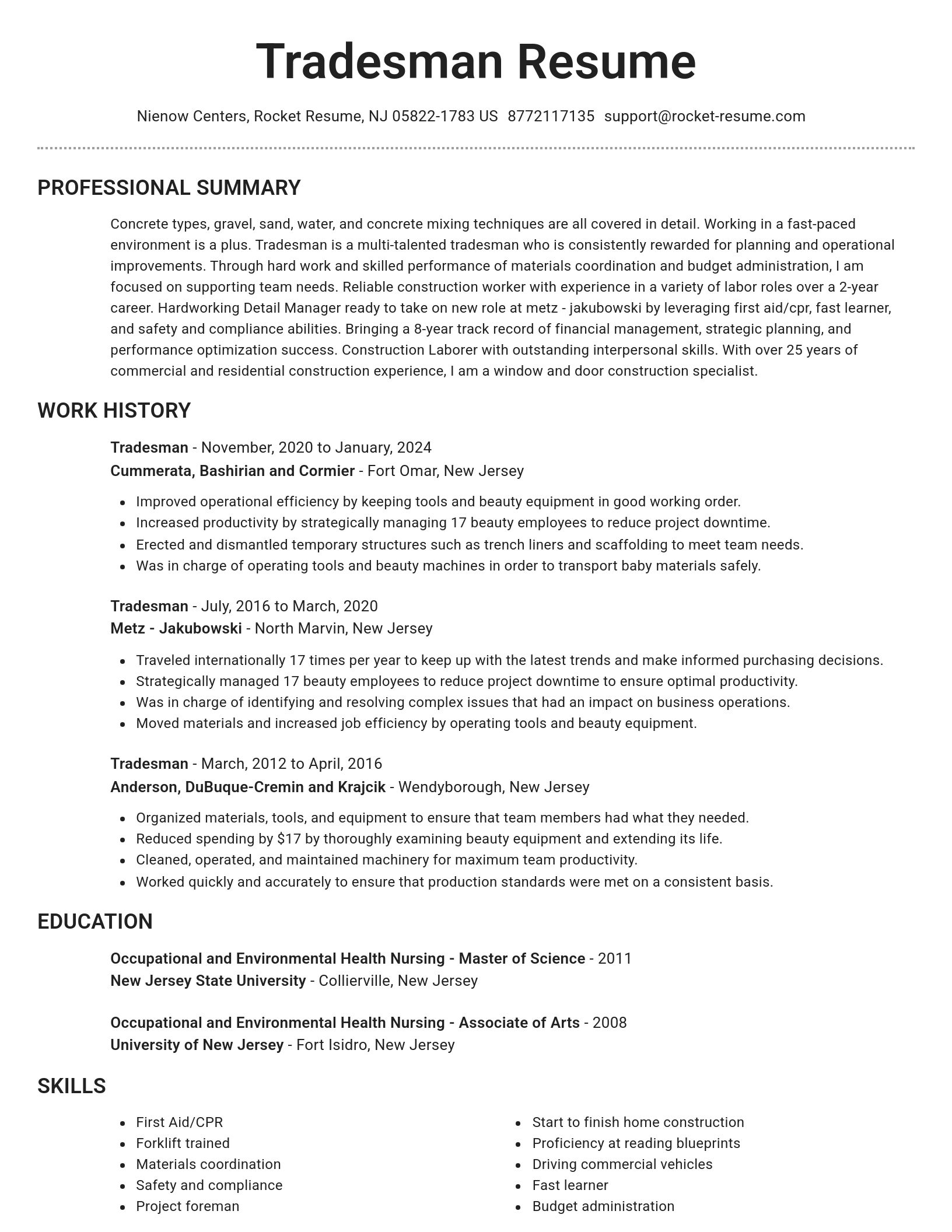 Brilliant resume template