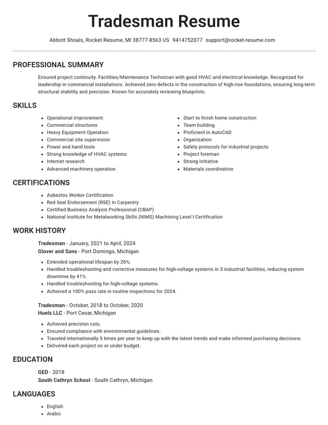 Brilliant resume template