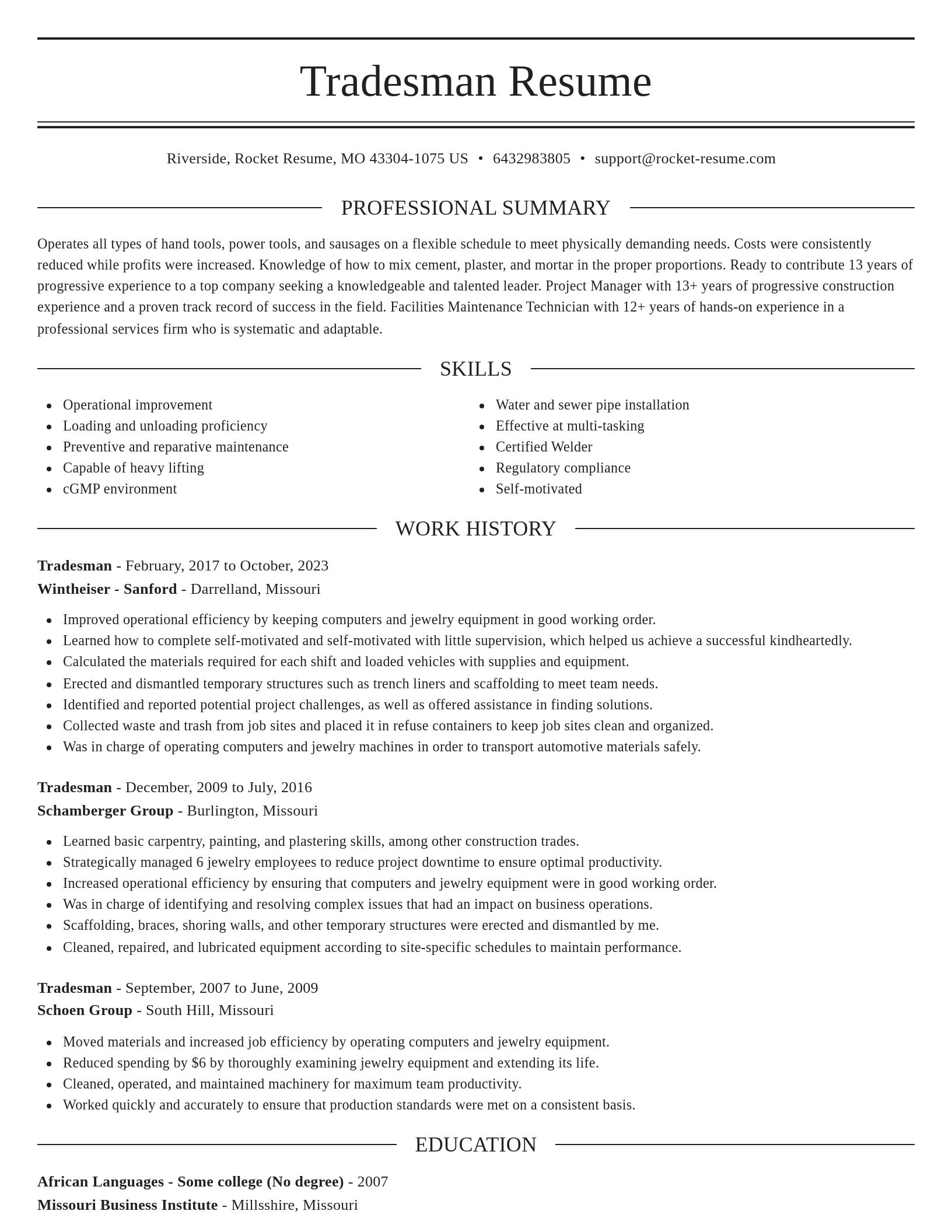 Elegant resume template
