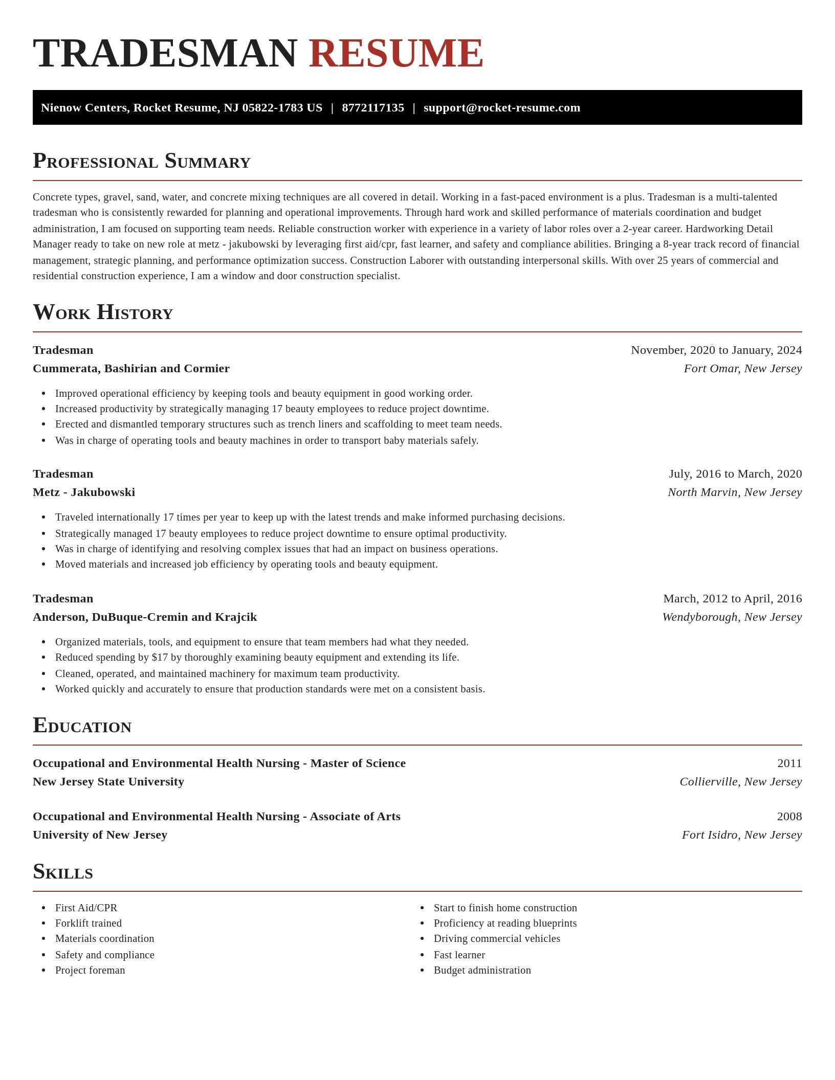 Exquisite resume template