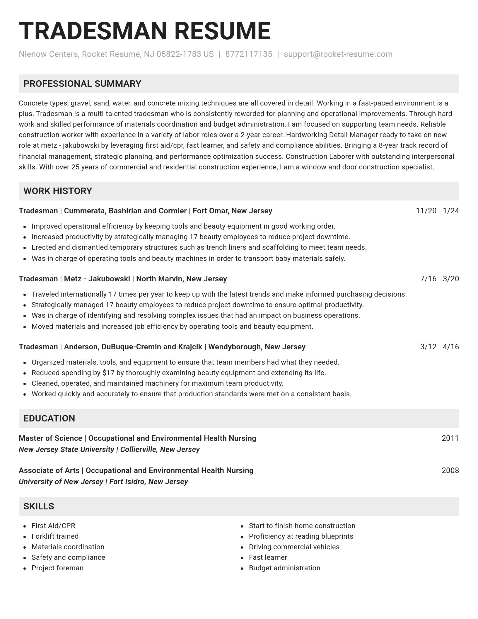 Genius resume template