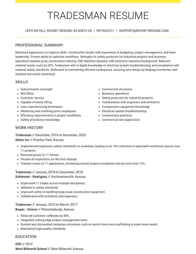 Grand resume template
