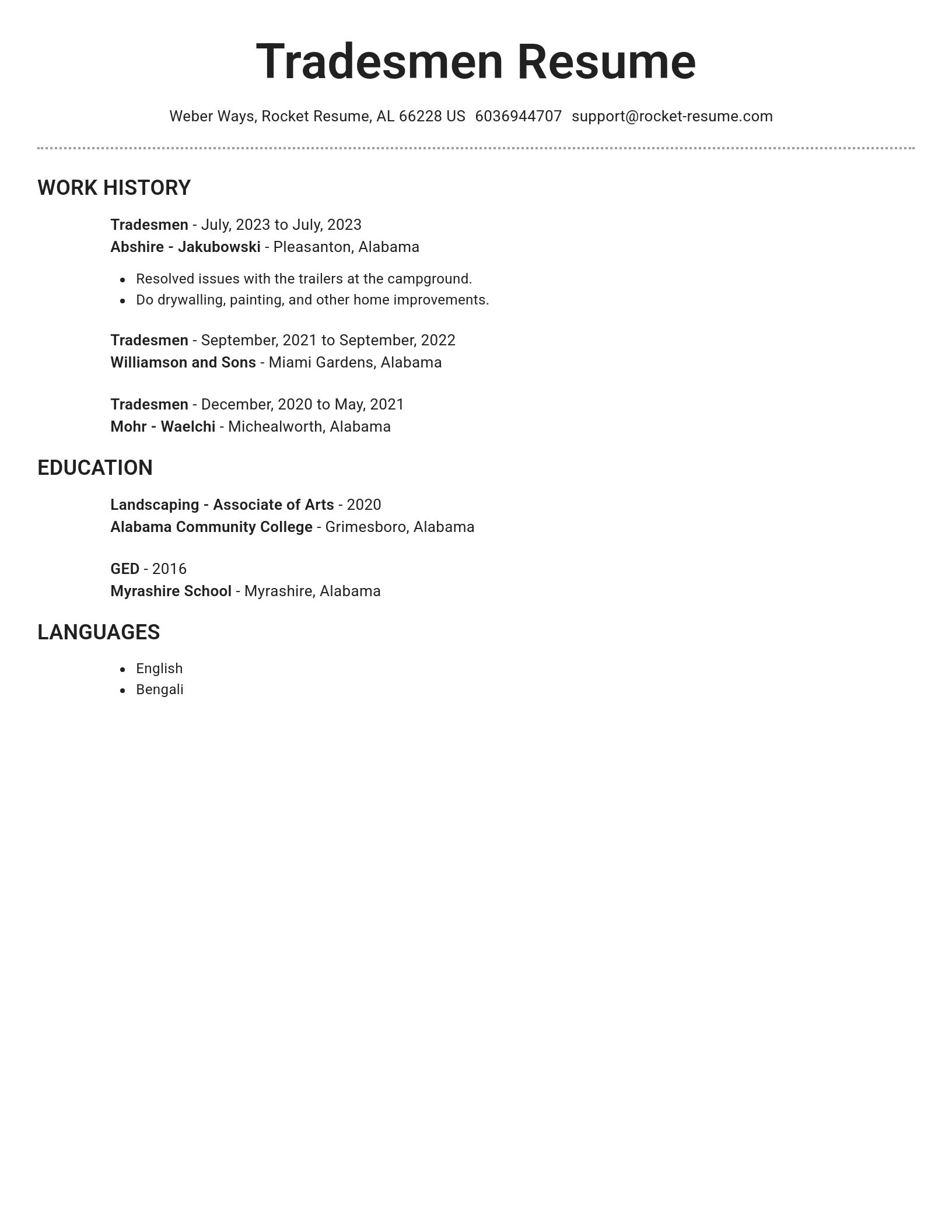 Brilliant resume template