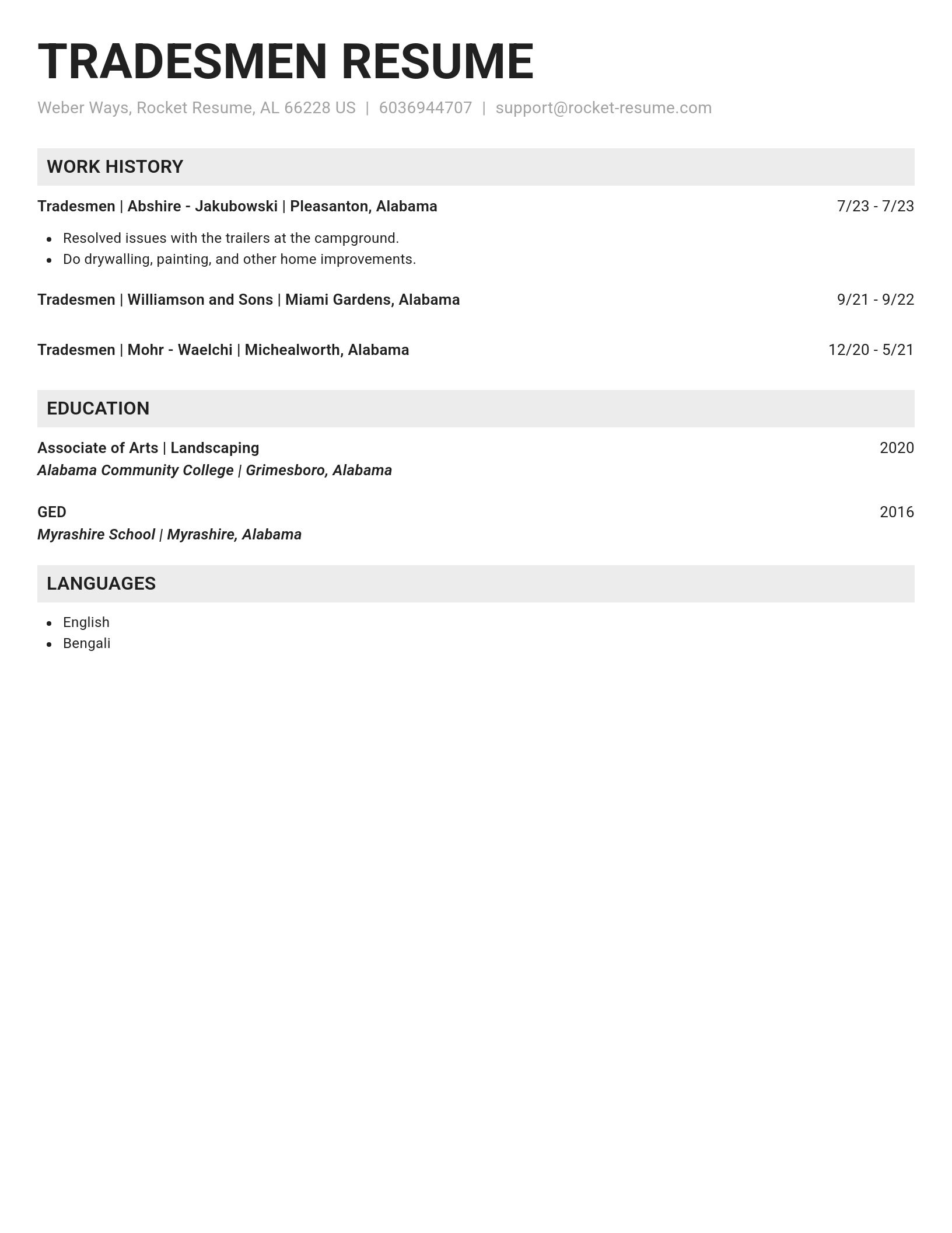 Genius resume template
