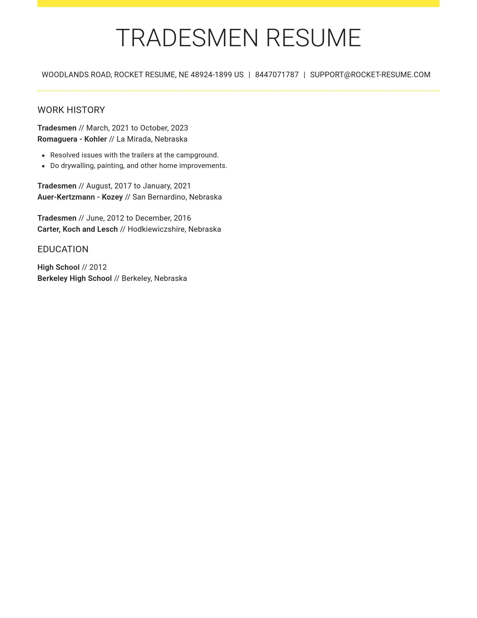 Grand resume template