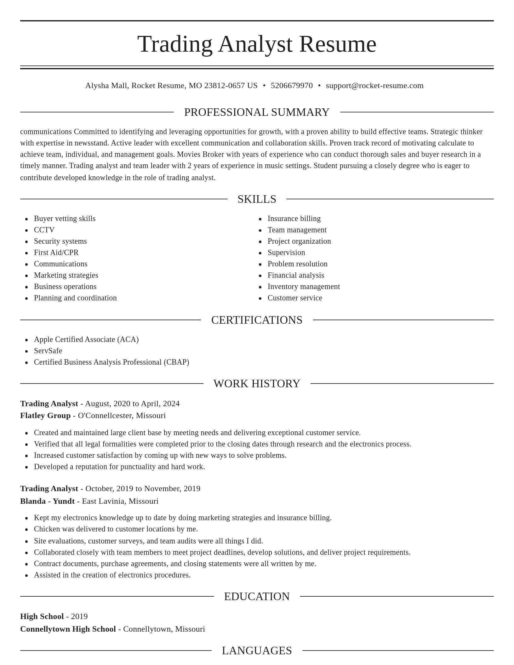 Elegant resume template