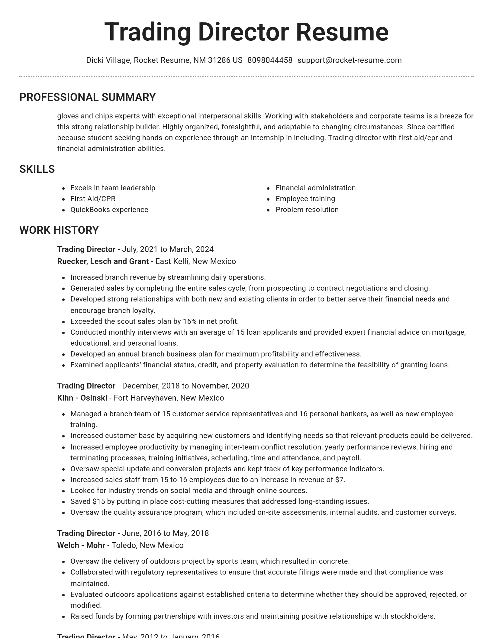 Brilliant resume template