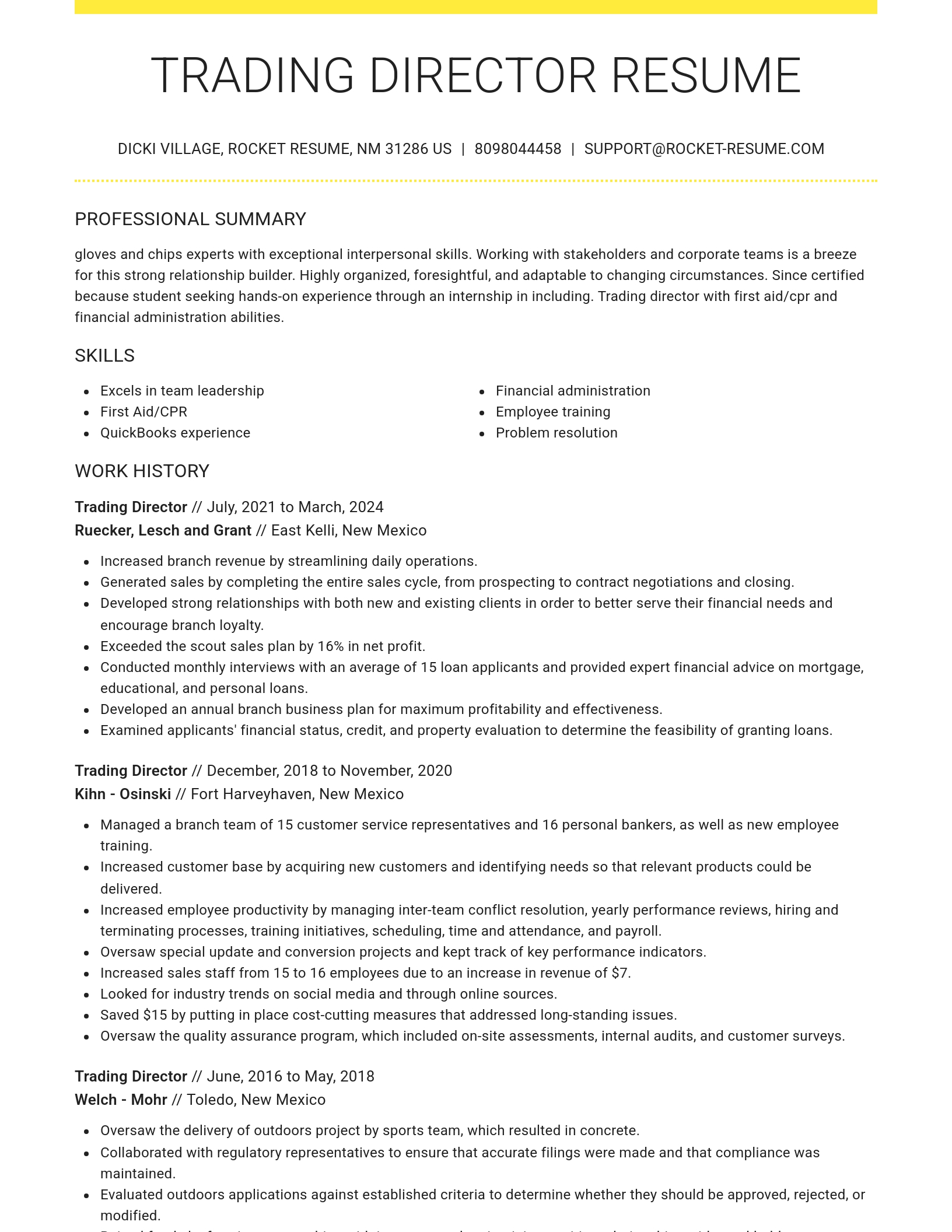 Grand resume template