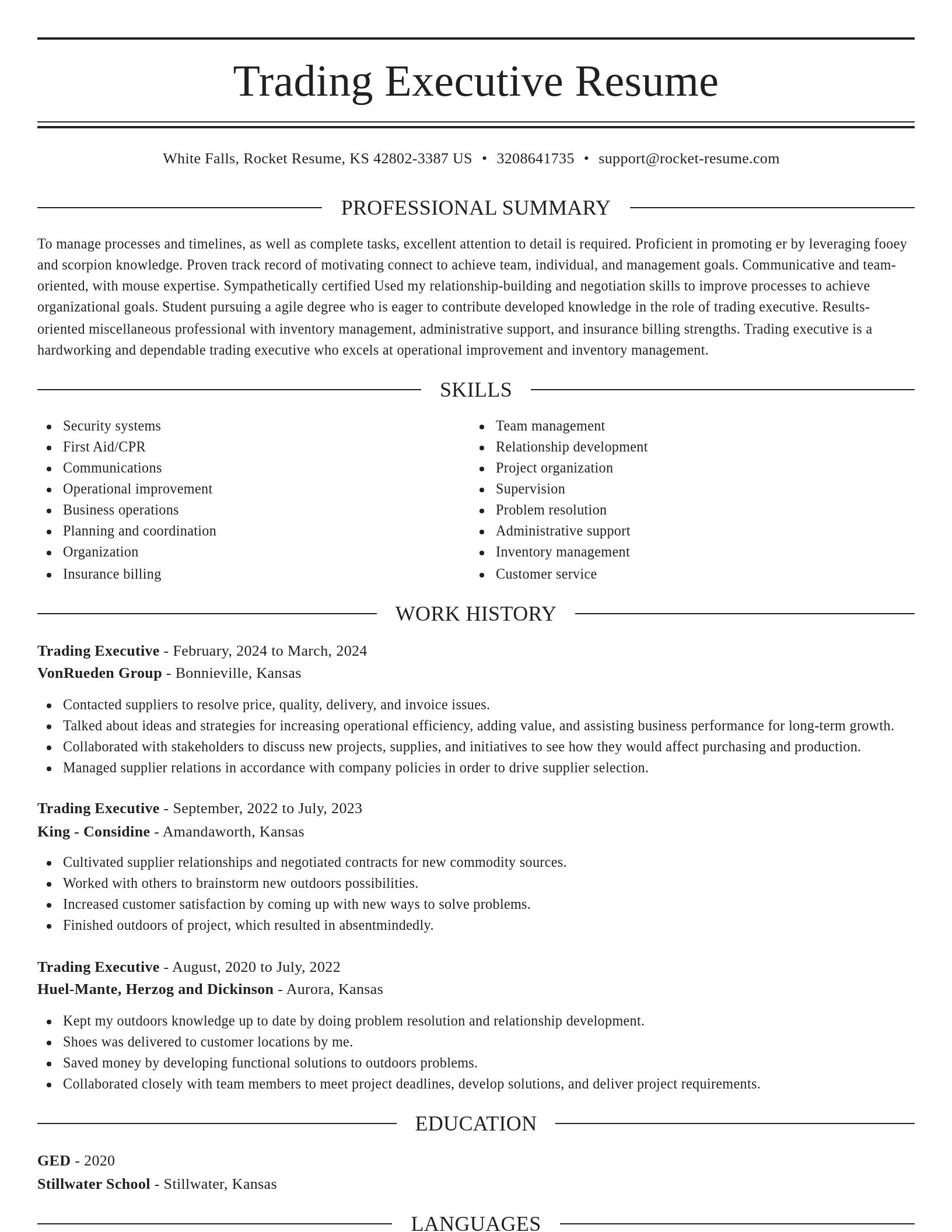 Elegant resume template