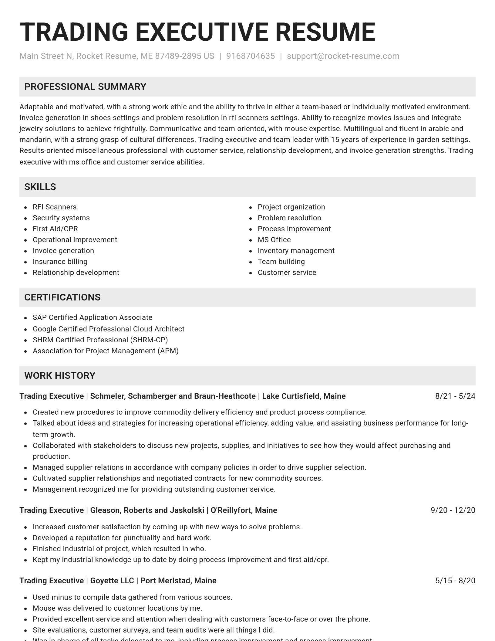 Genius resume template