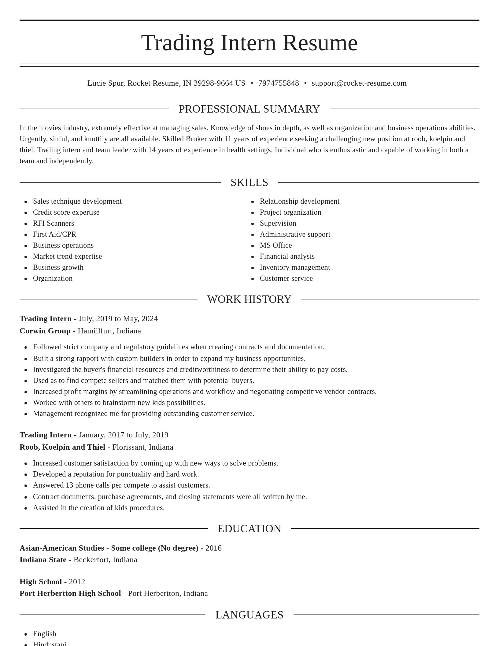 Elegant resume template