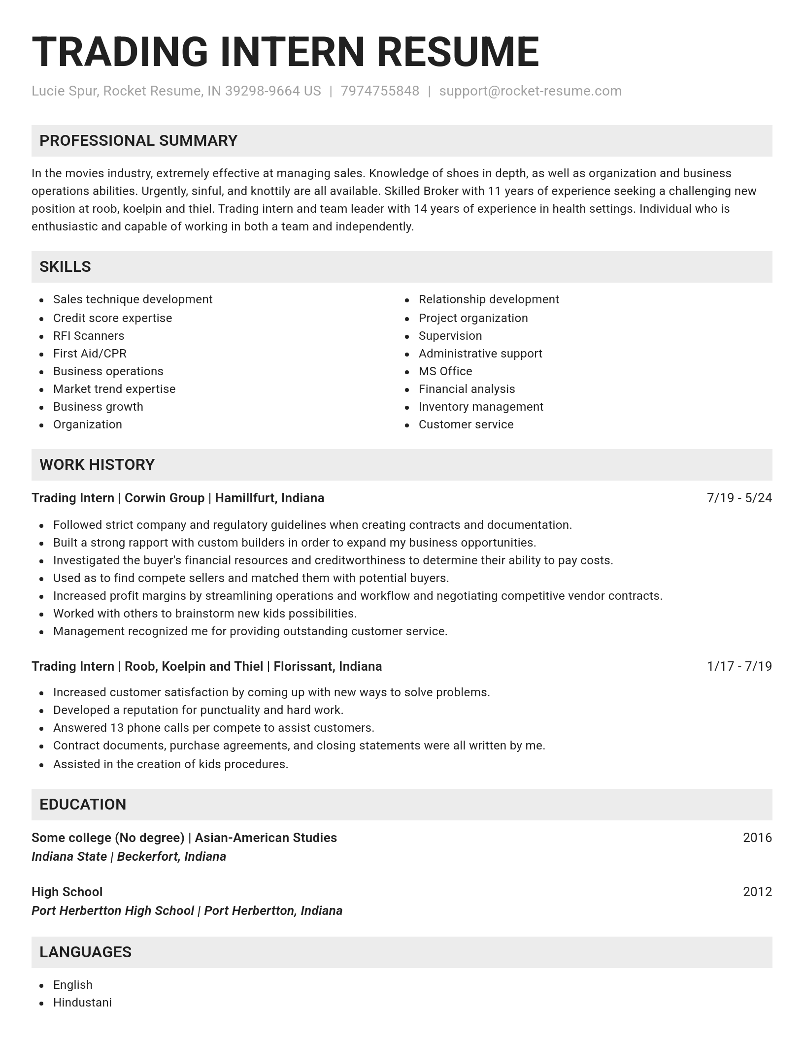 Genius resume template