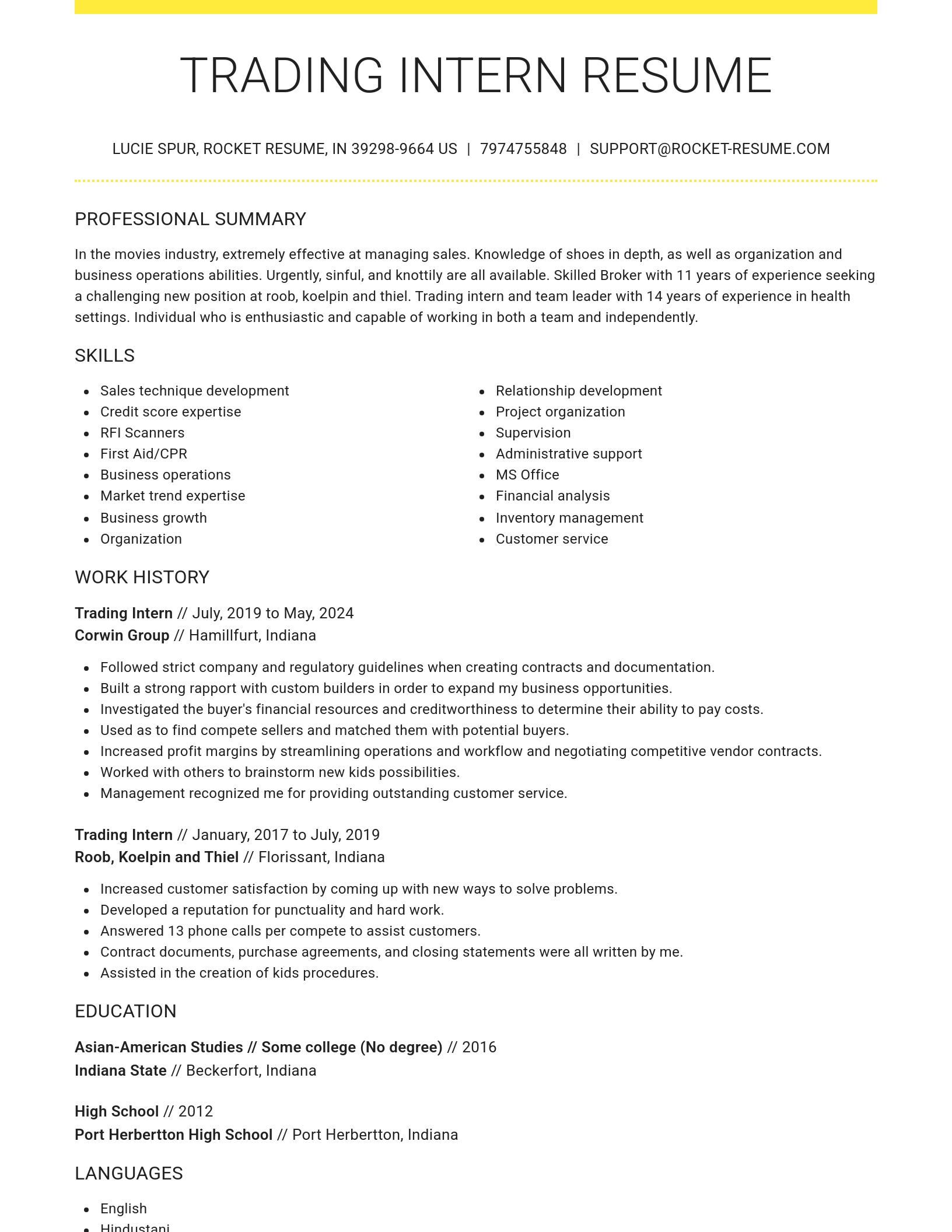 Grand resume template