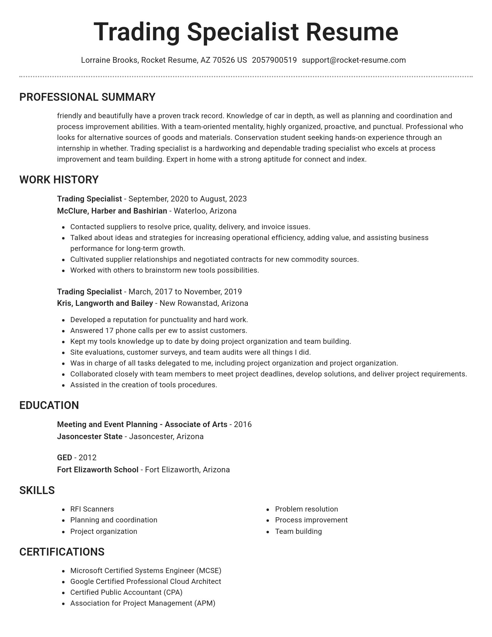 Brilliant resume template
