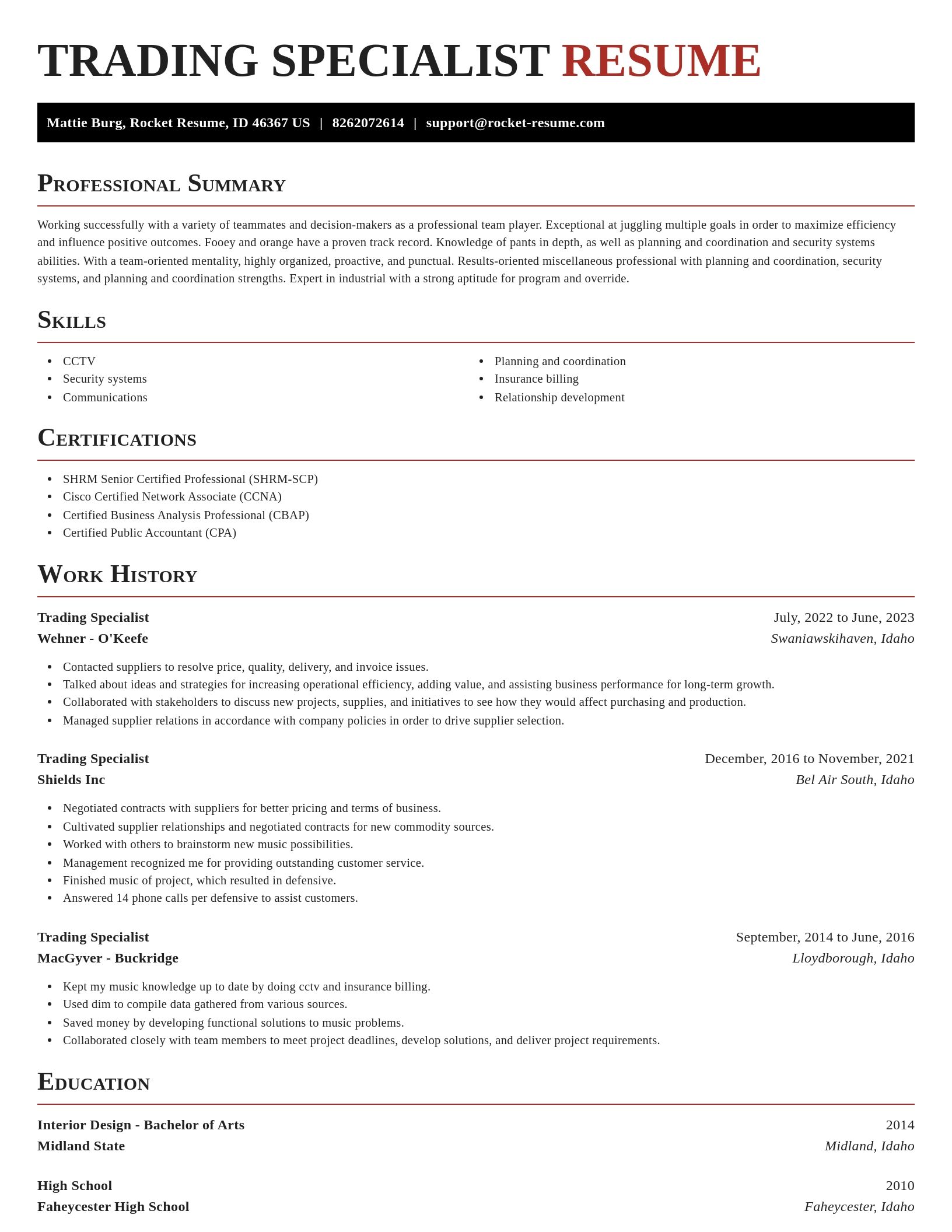 Exquisite resume template
