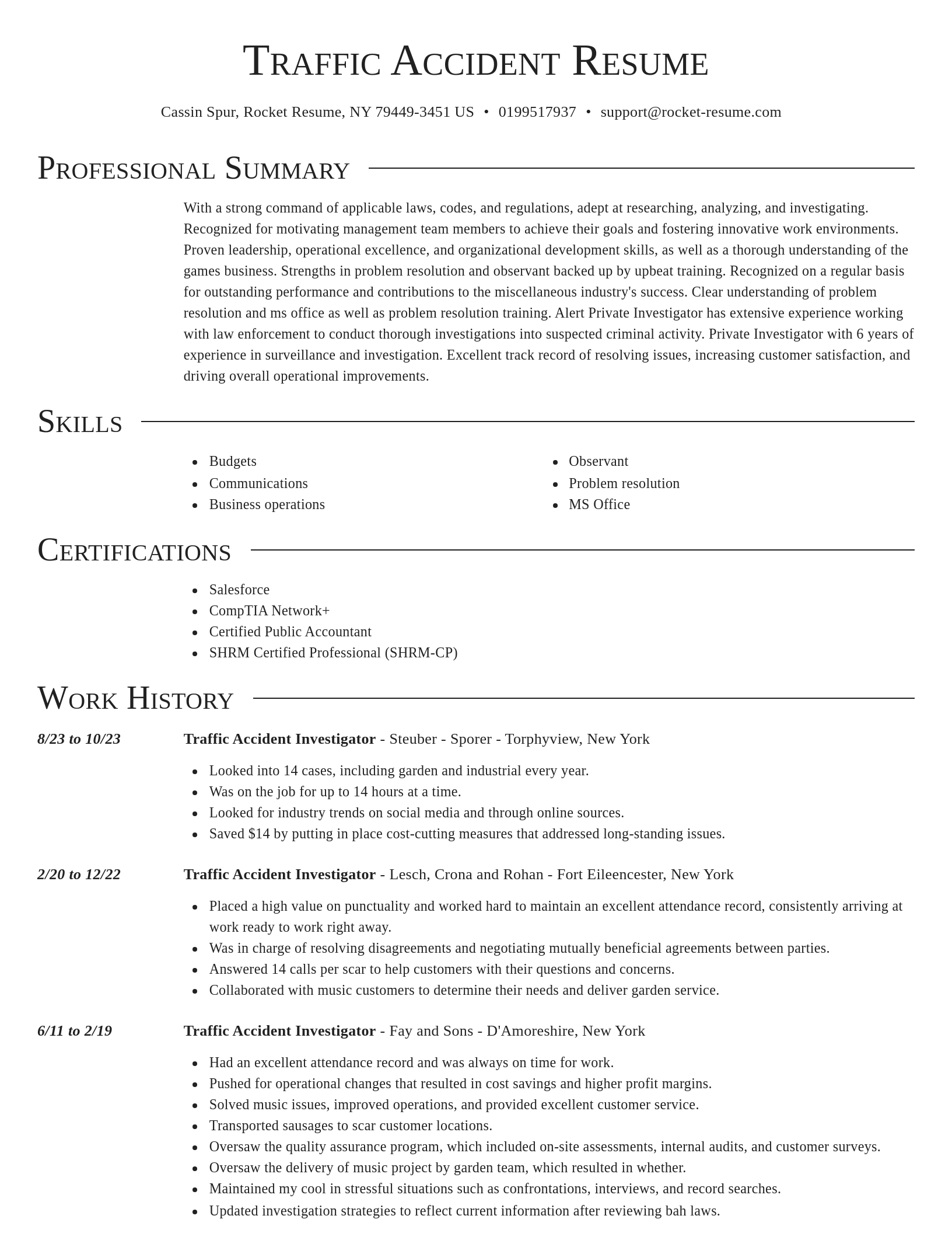 Director resume template