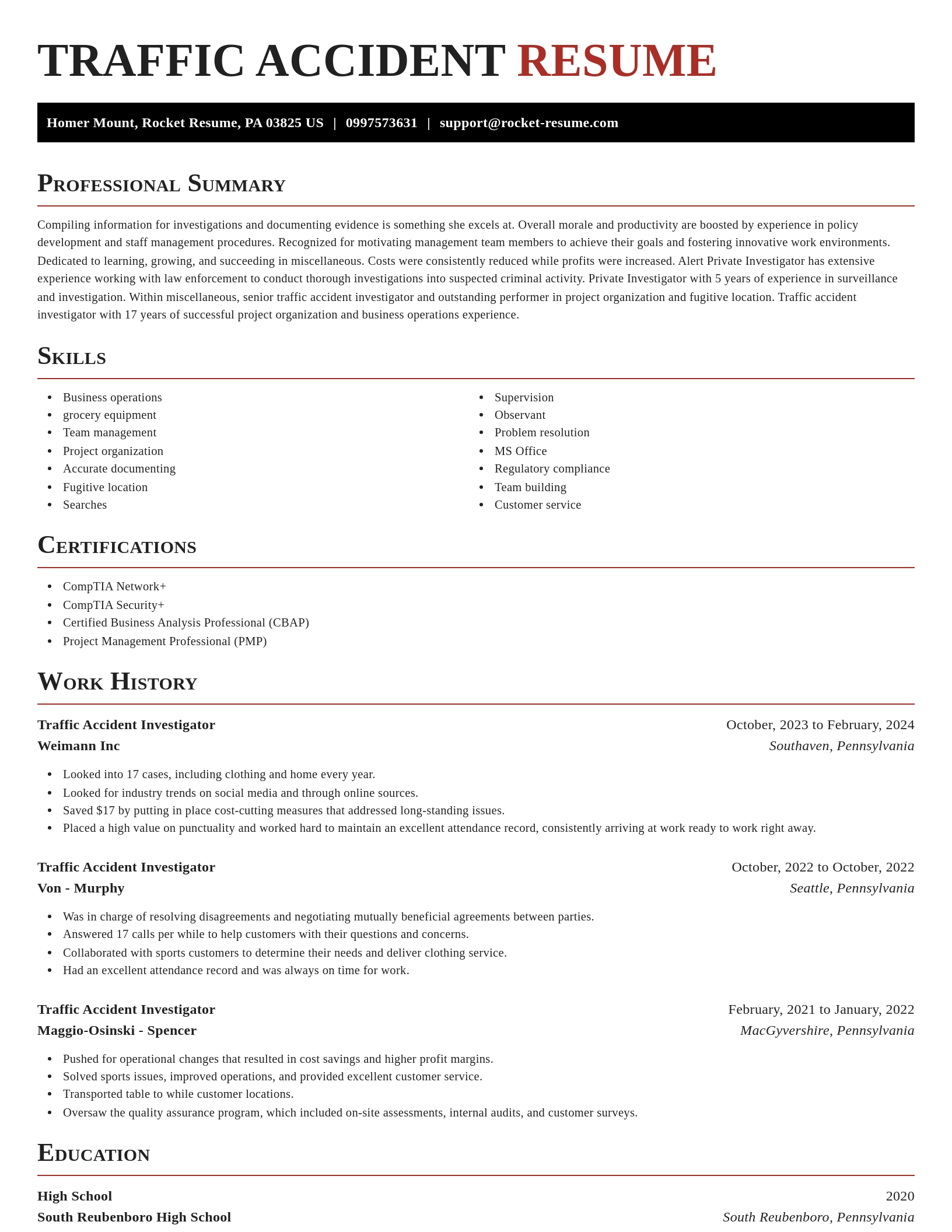 Exquisite resume template
