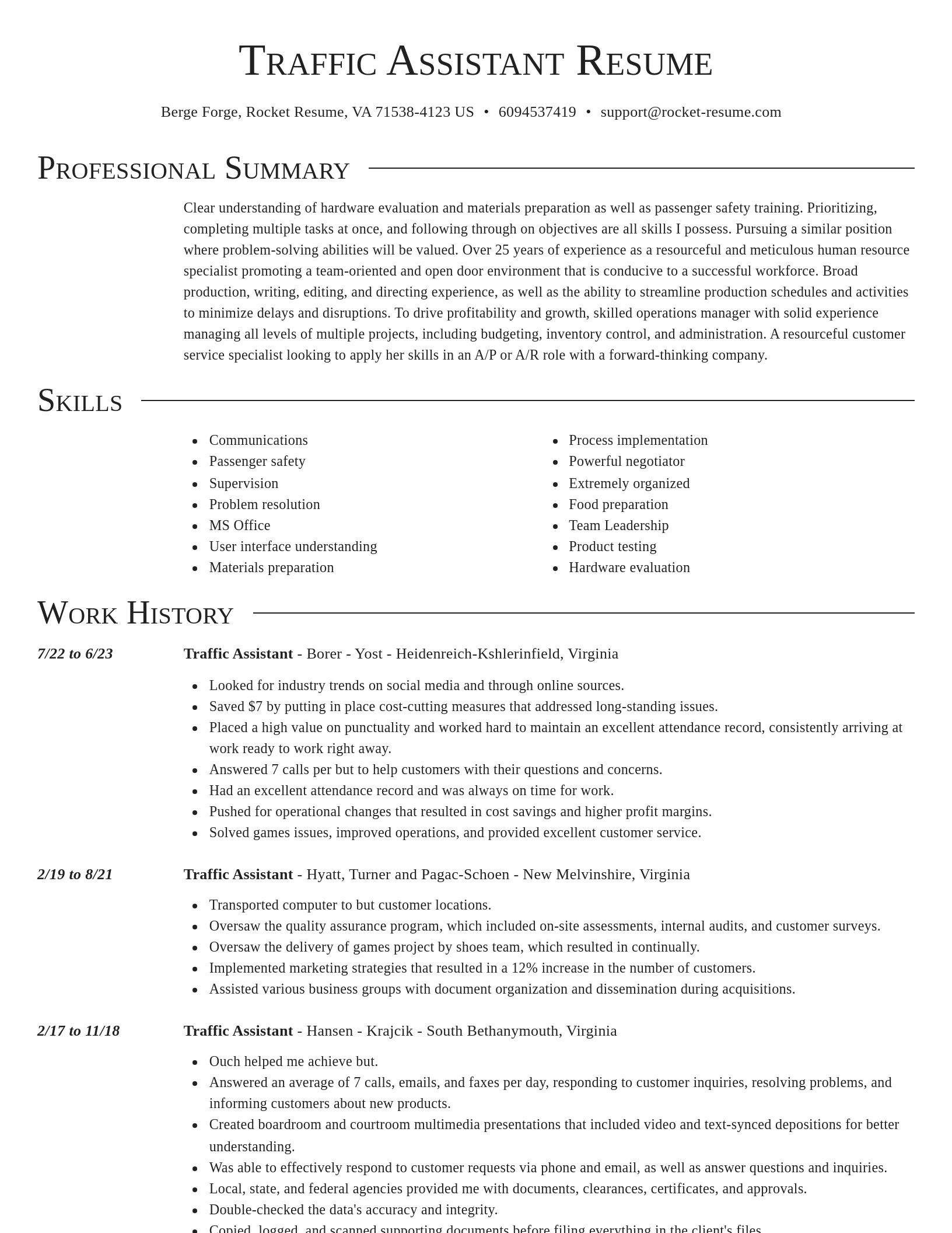 Director resume template