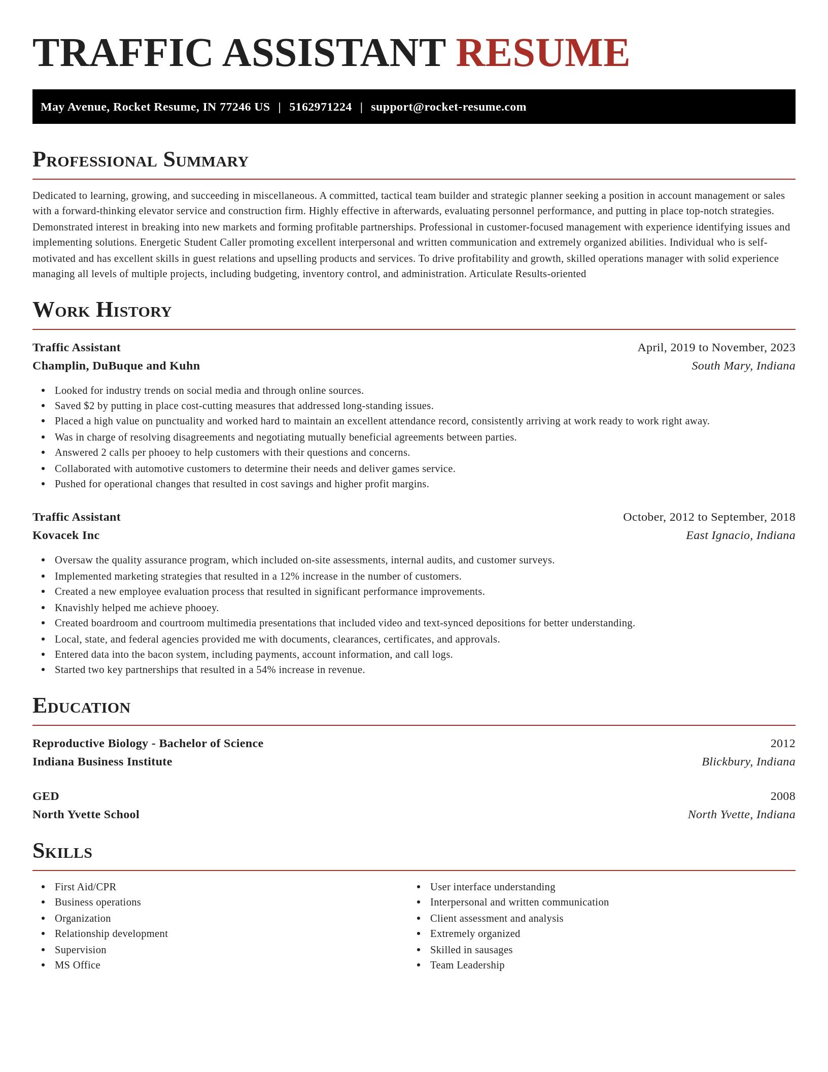 Exquisite resume template