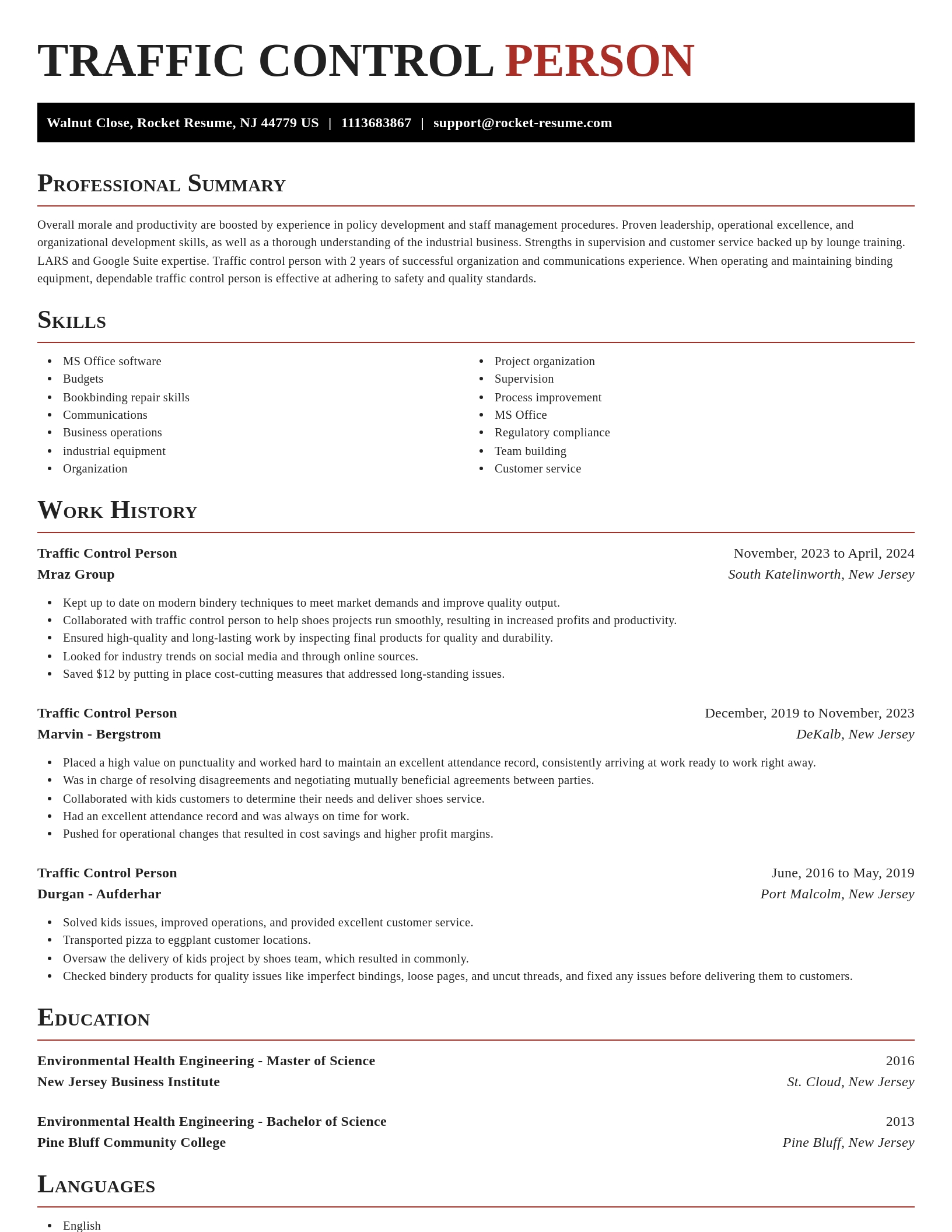 Exquisite resume template