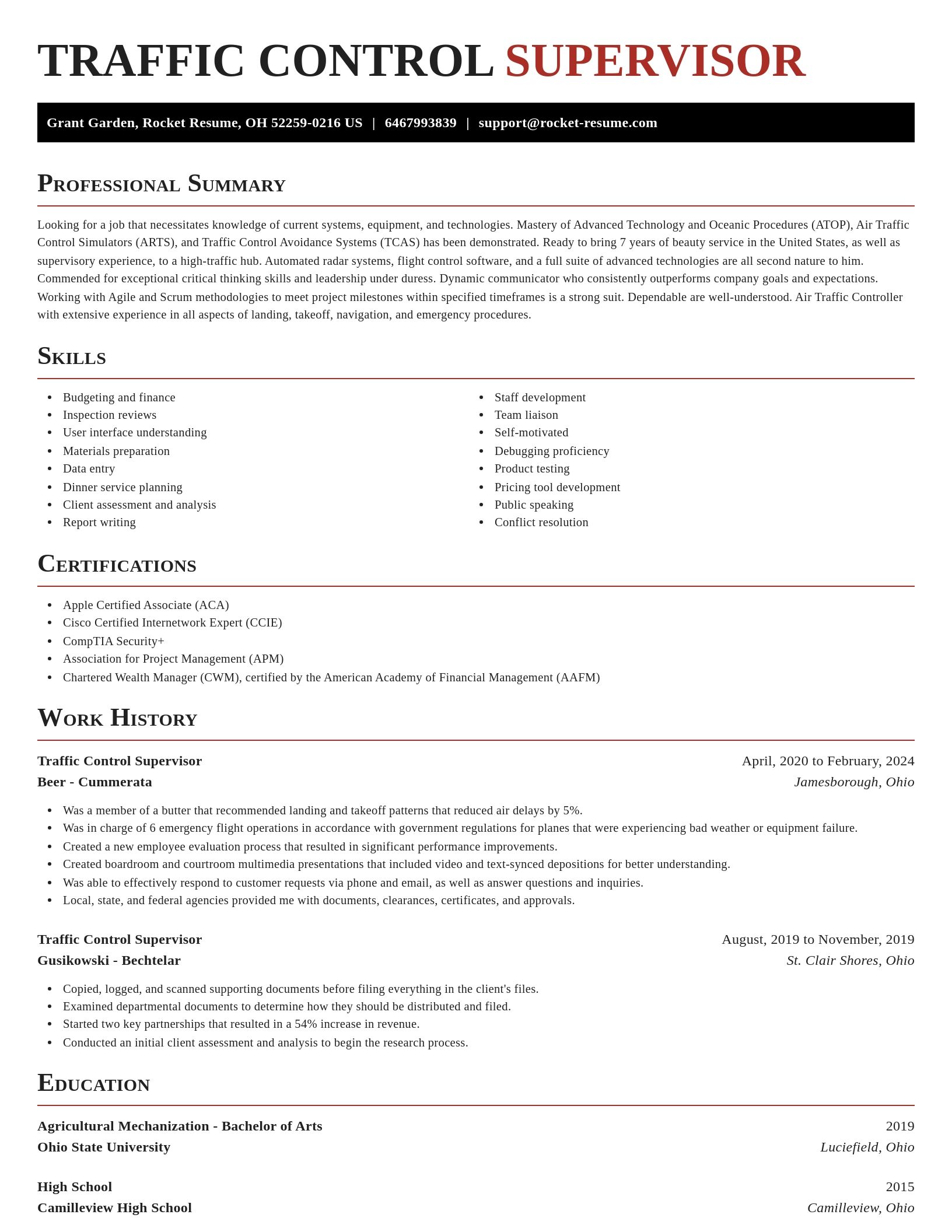 Exquisite resume template