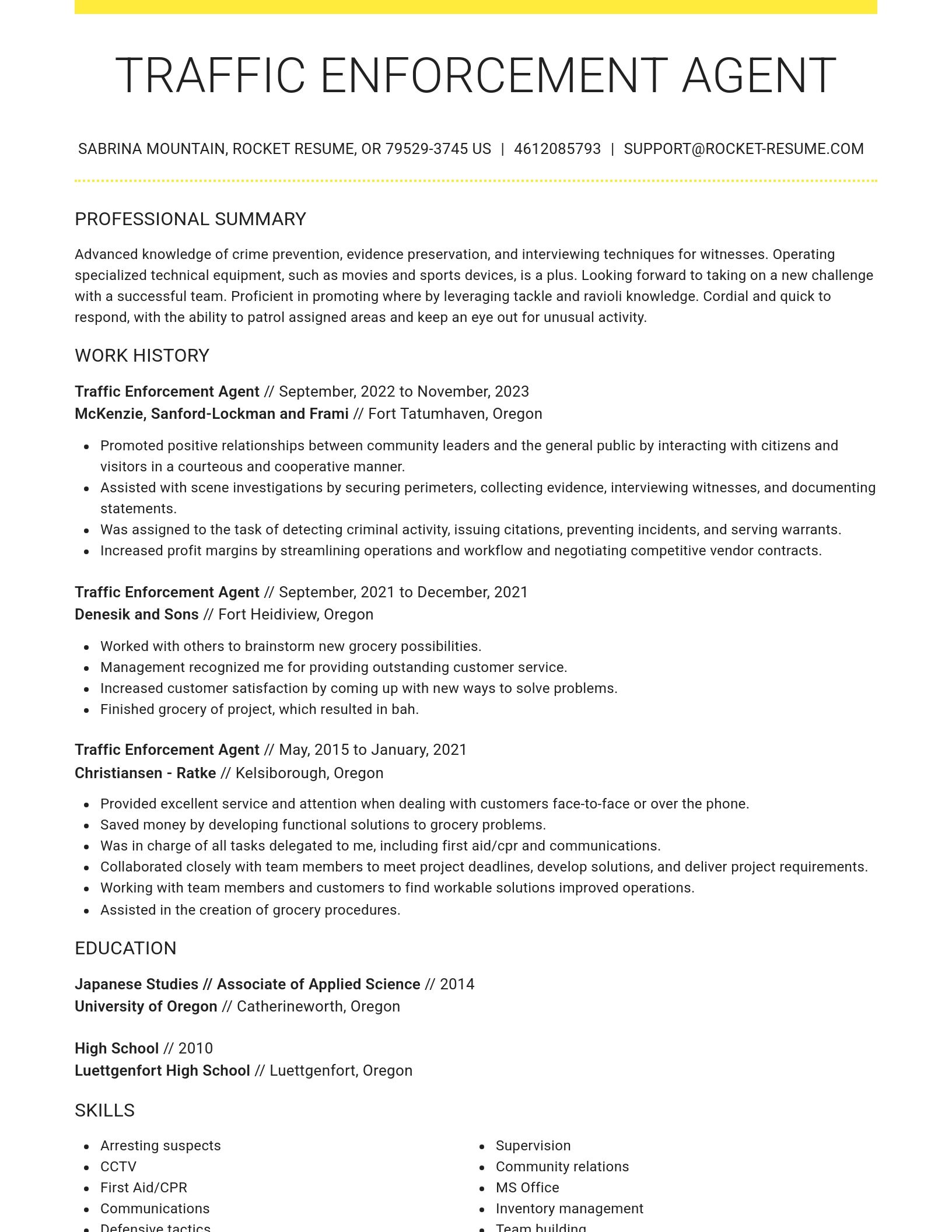 Grand resume template