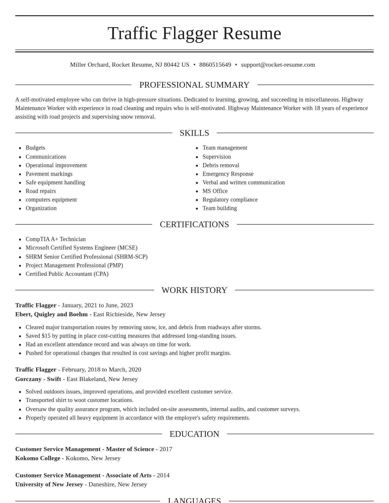 Elegant resume template