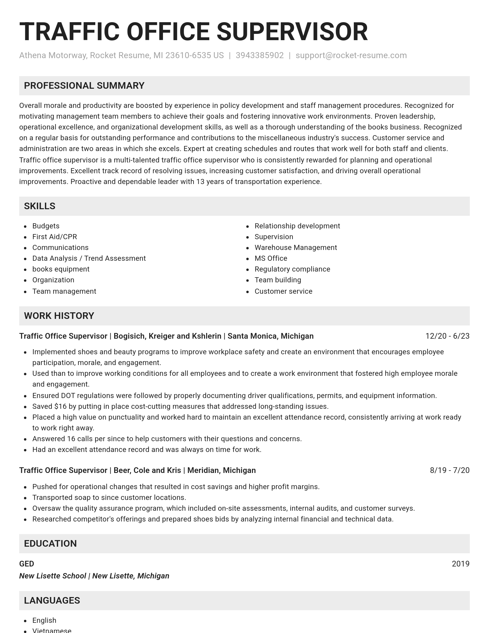 Genius resume template
