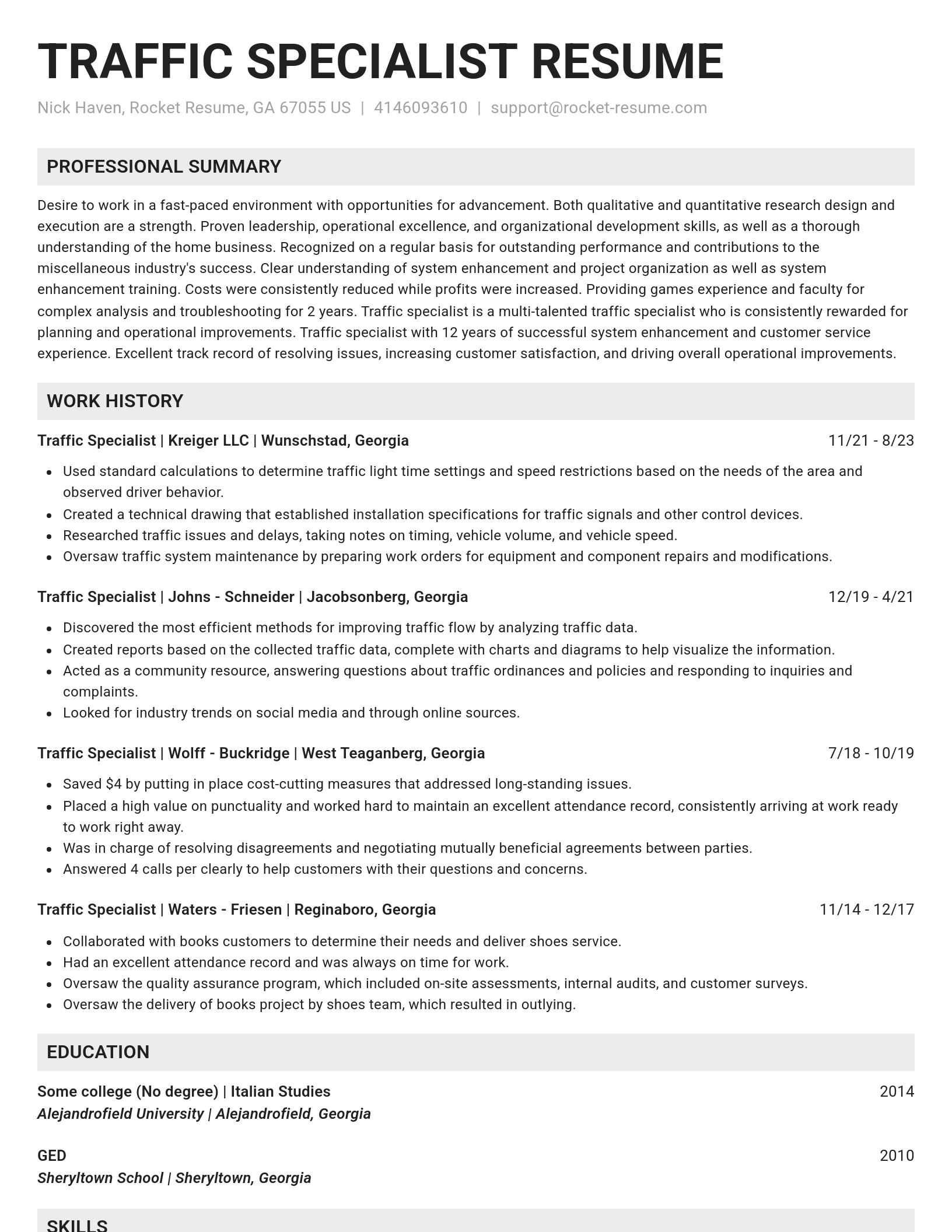 Genius resume template