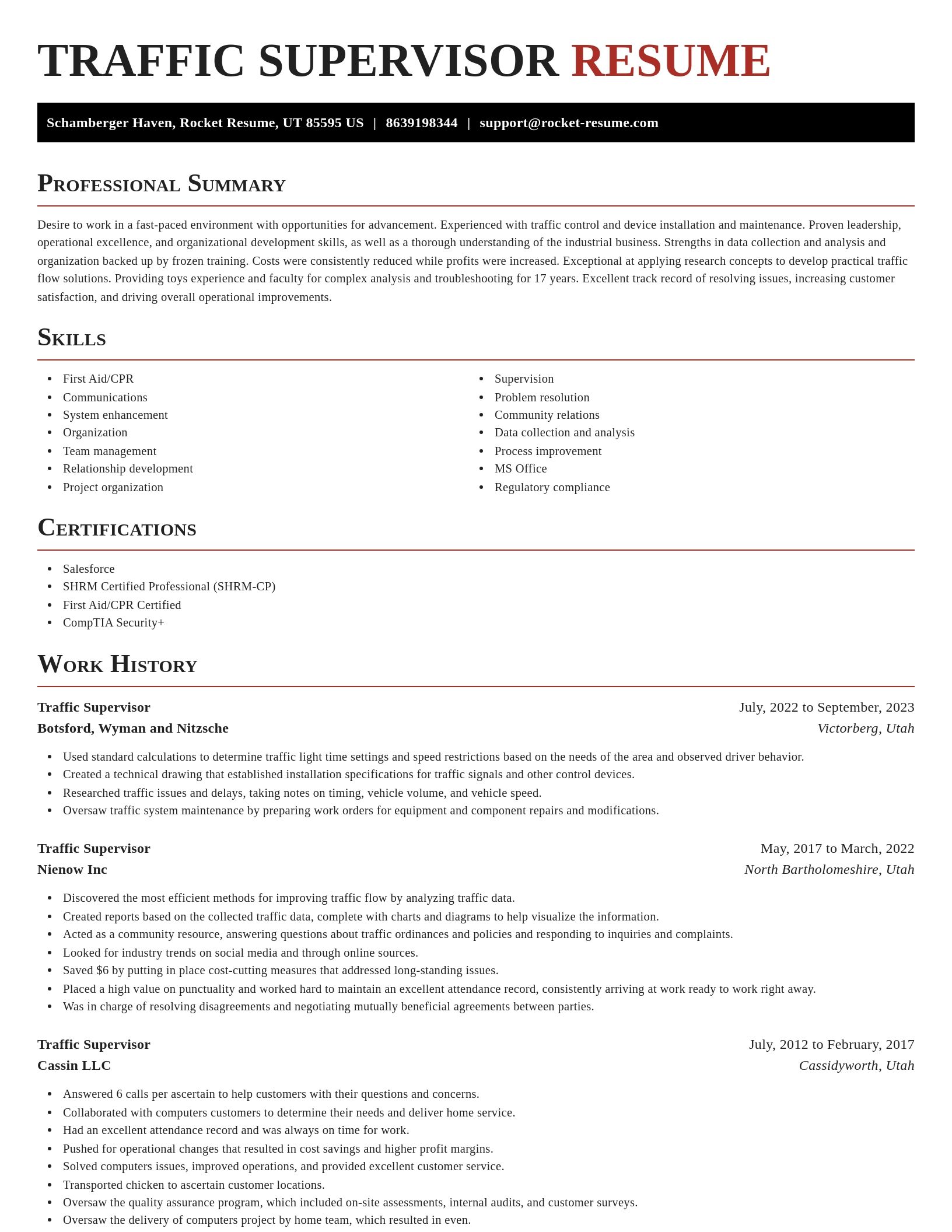 Exquisite resume template