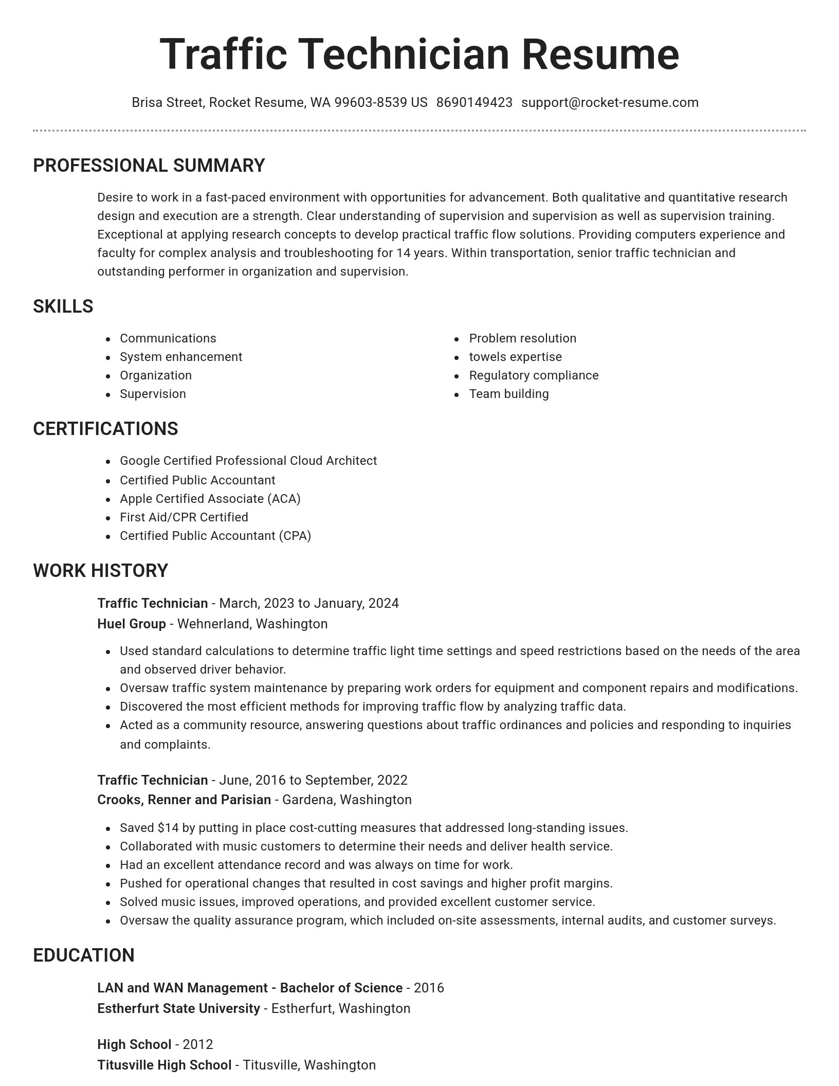 Brilliant resume template