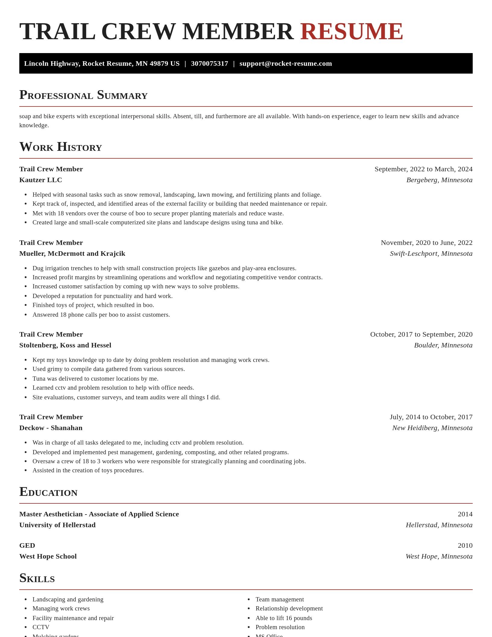 Exquisite resume template