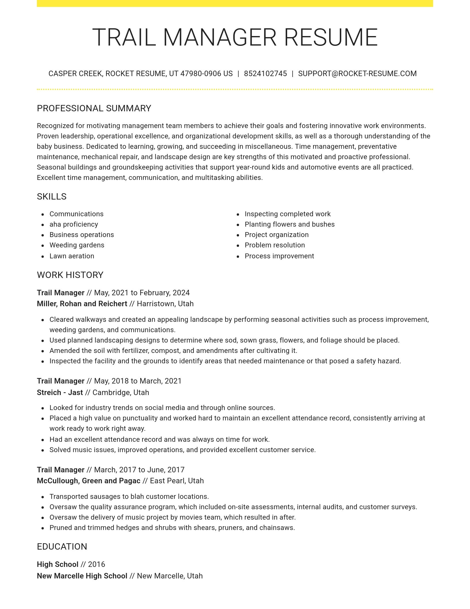 Grand resume template