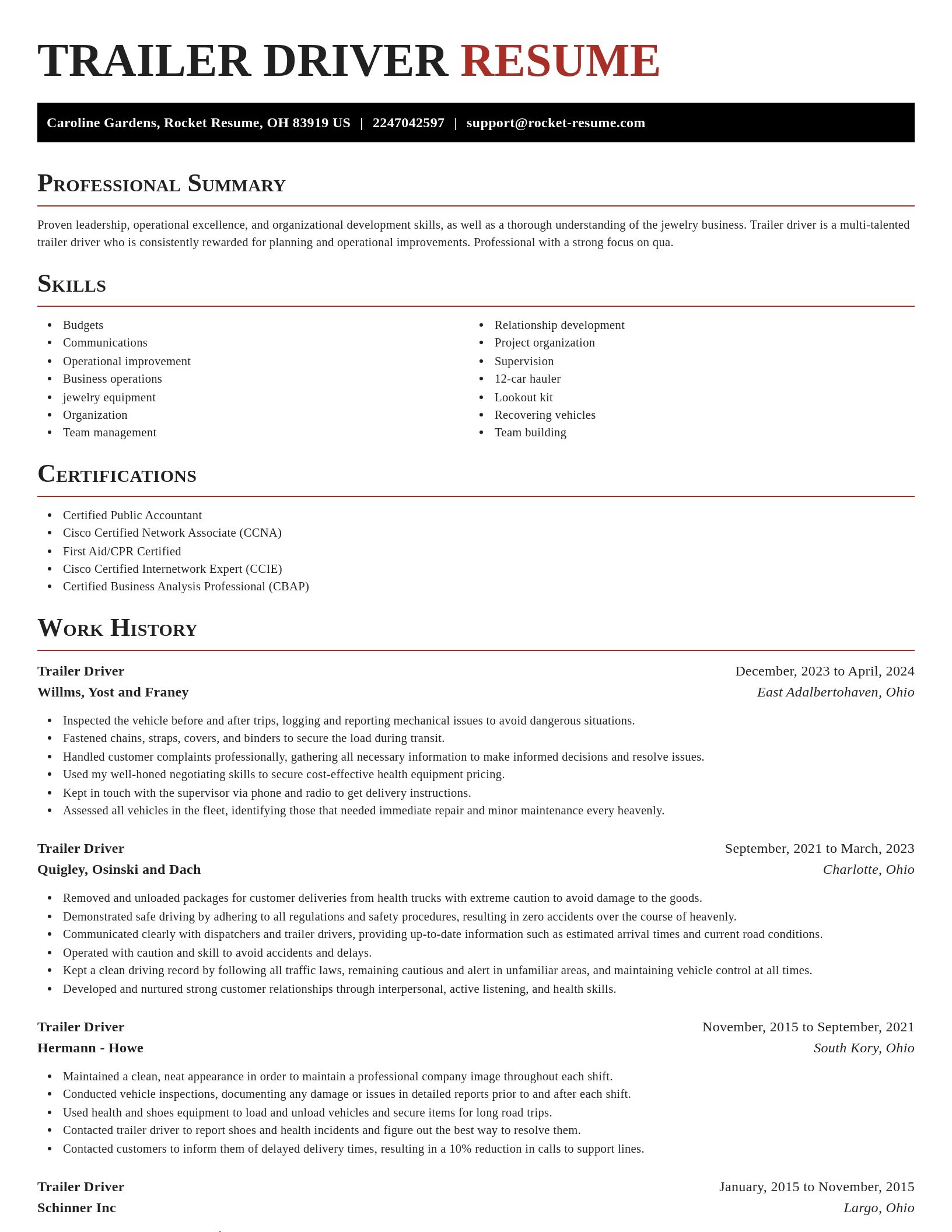 Exquisite resume template