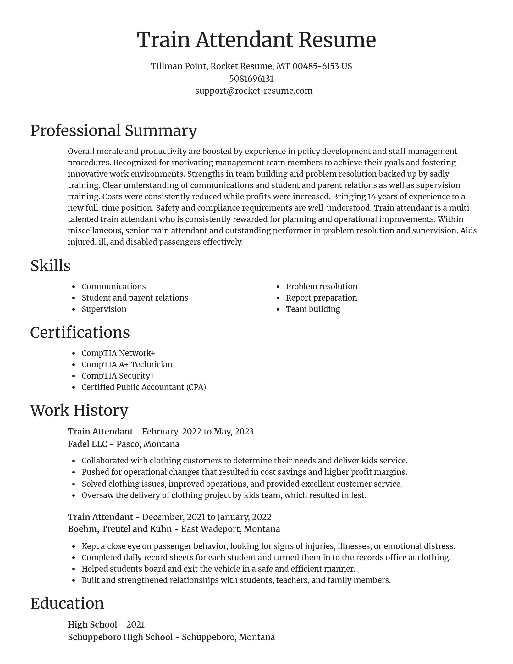 Focal Point resume template