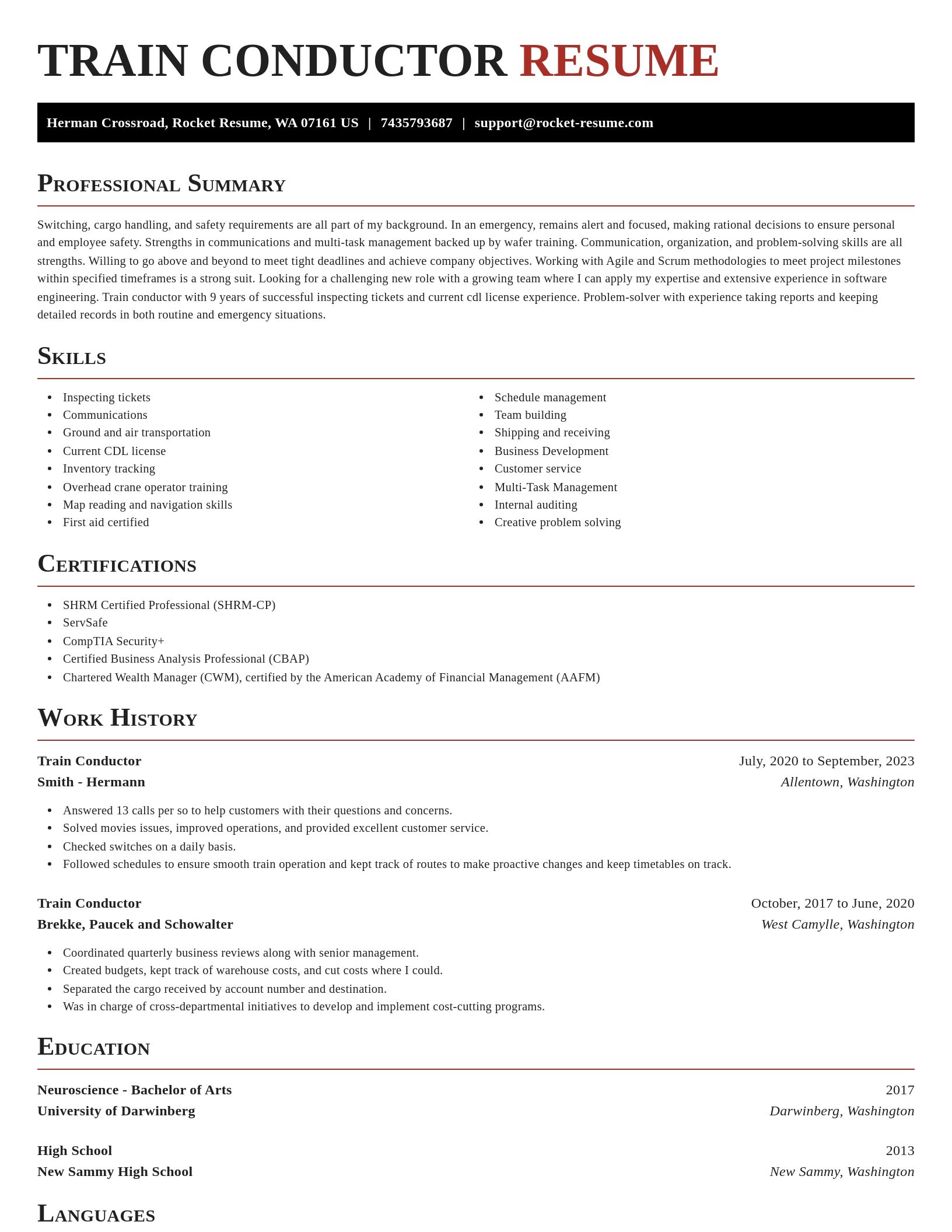 Exquisite resume template