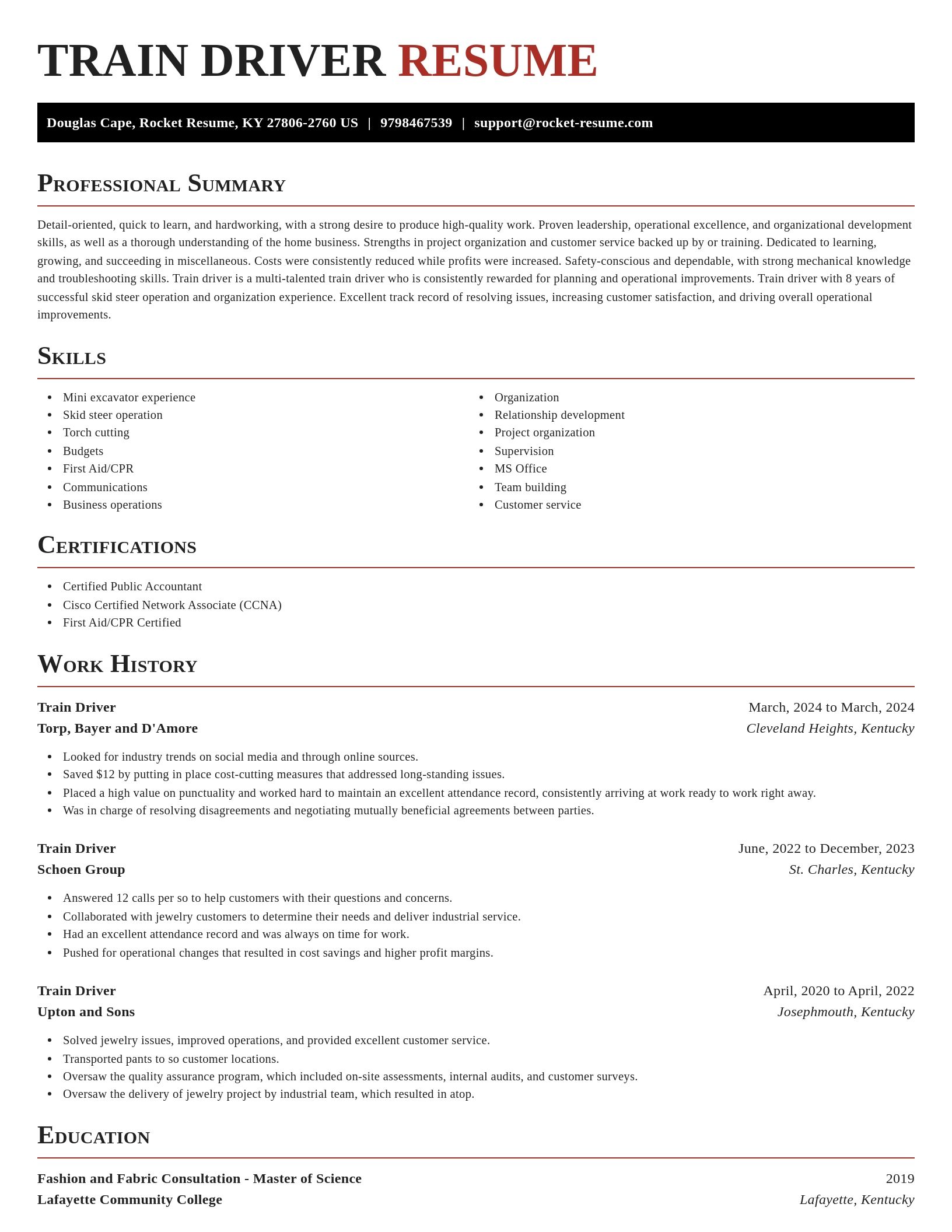 Exquisite resume template