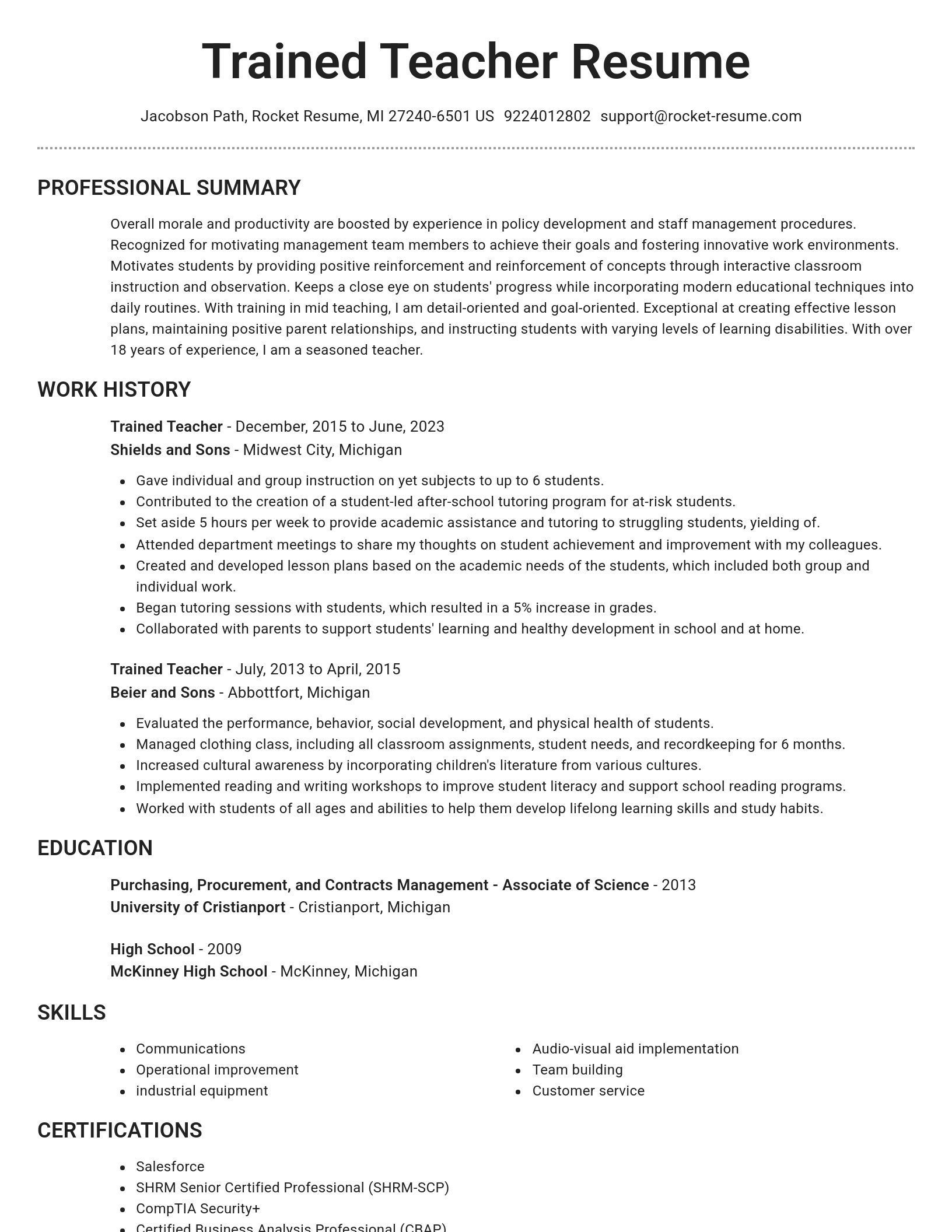 Brilliant resume template