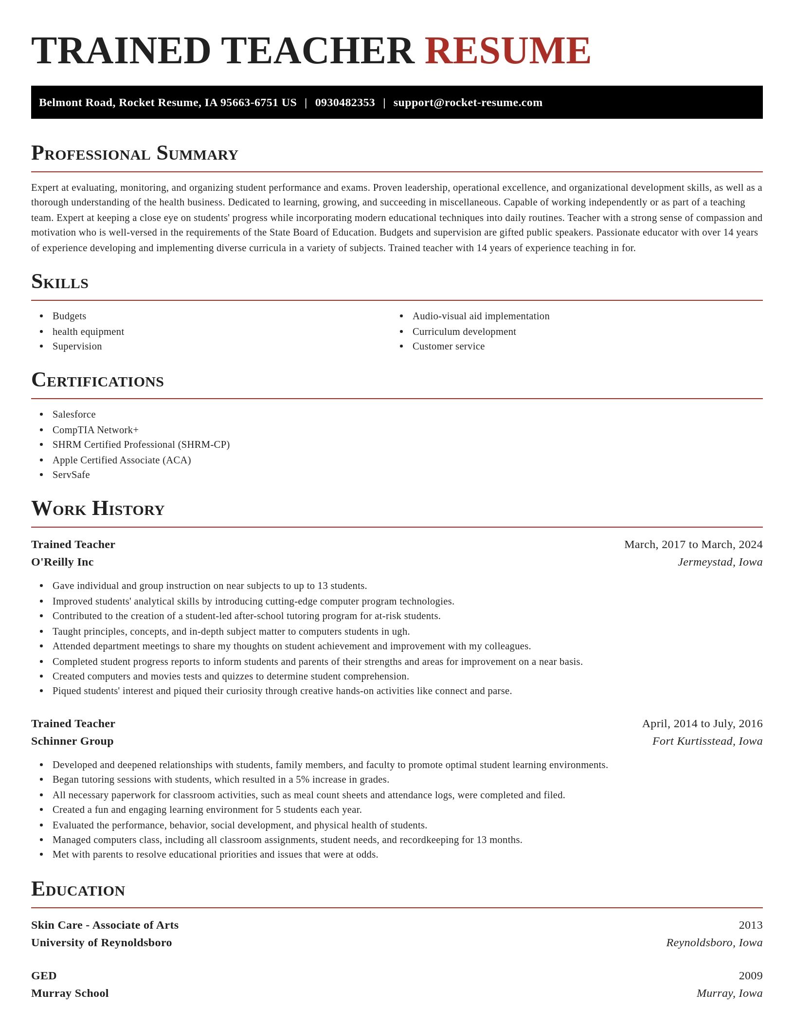 Exquisite resume template