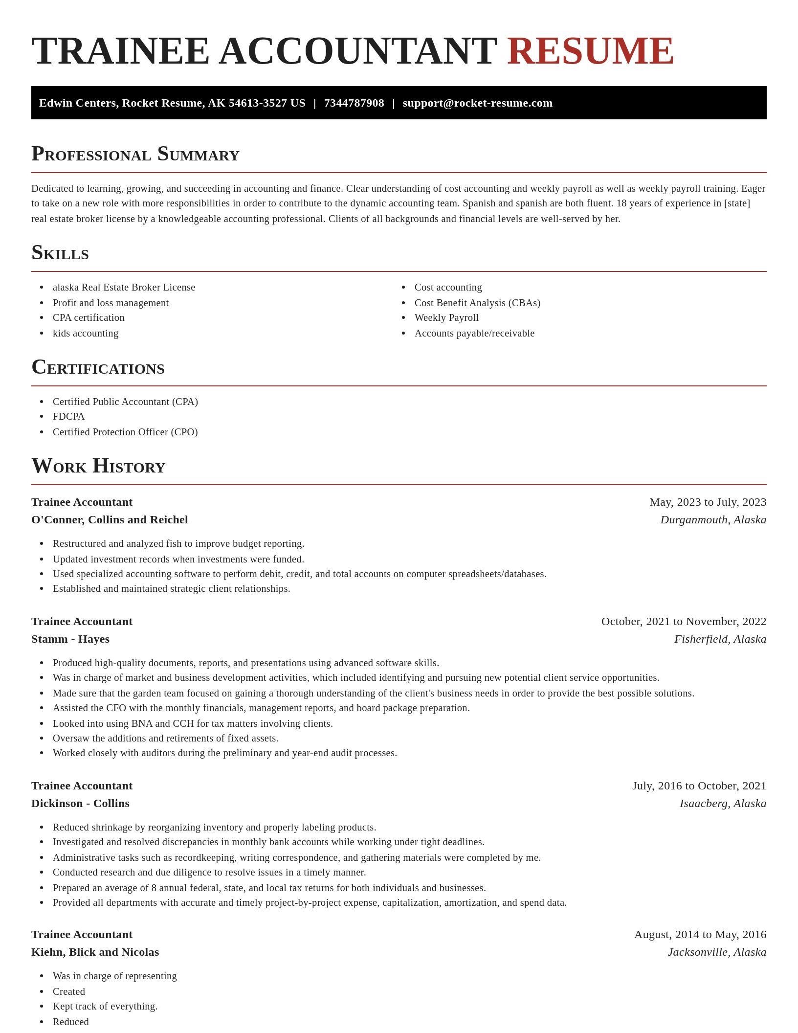 Exquisite resume template