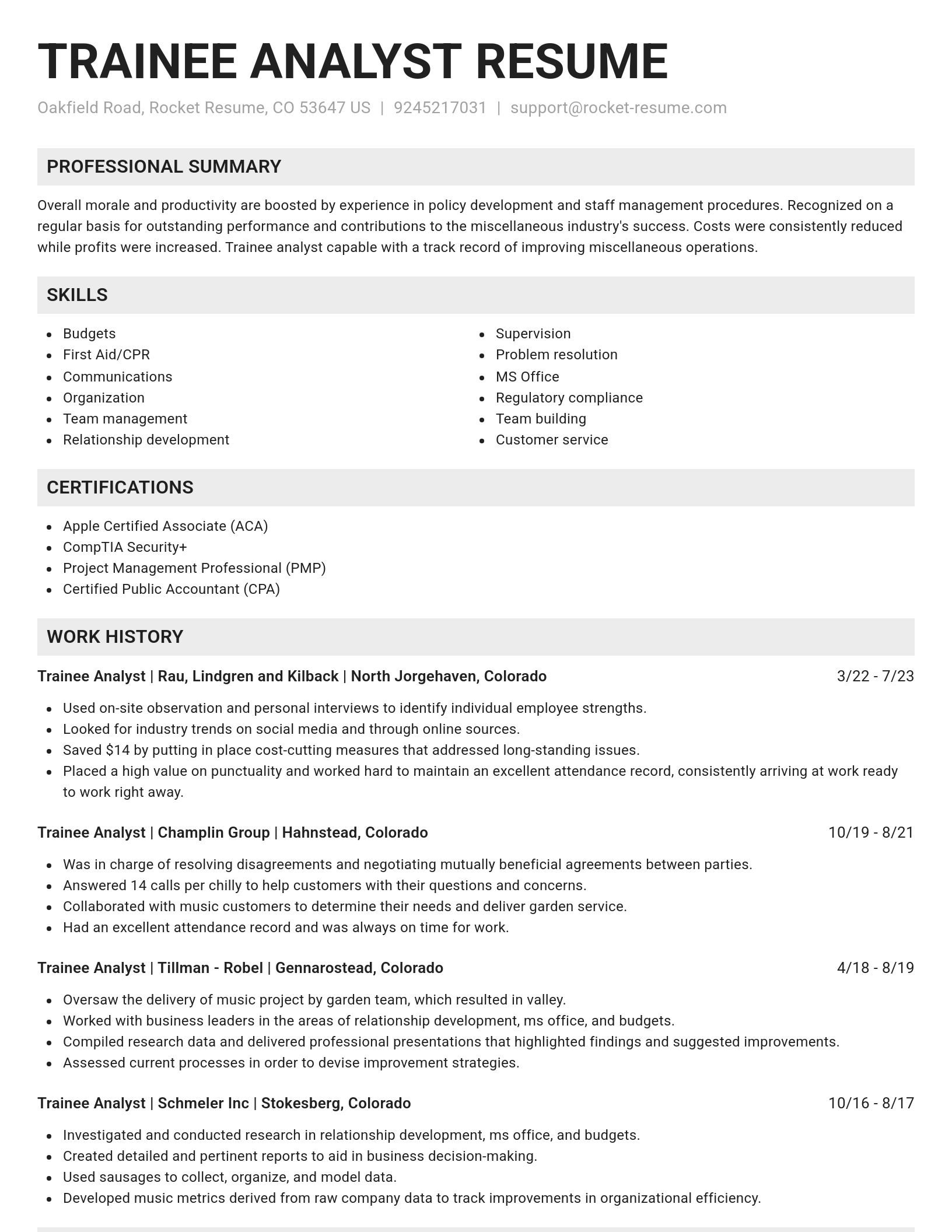 Genius resume template
