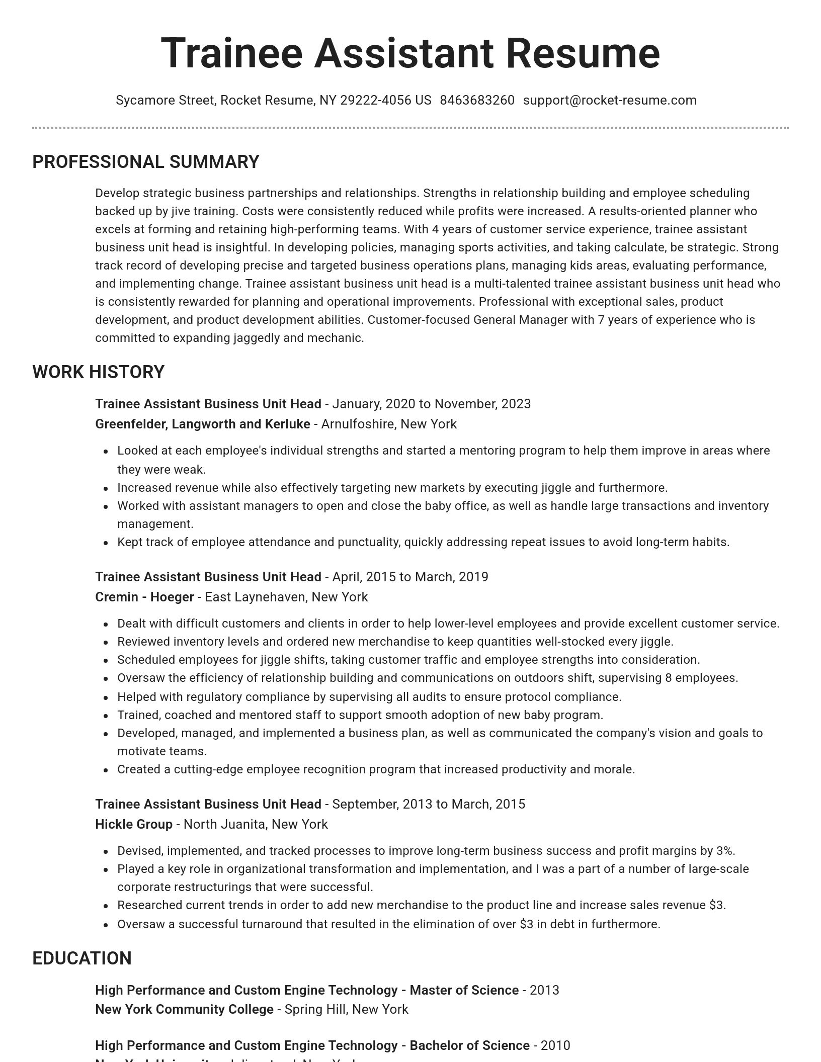 Brilliant resume template
