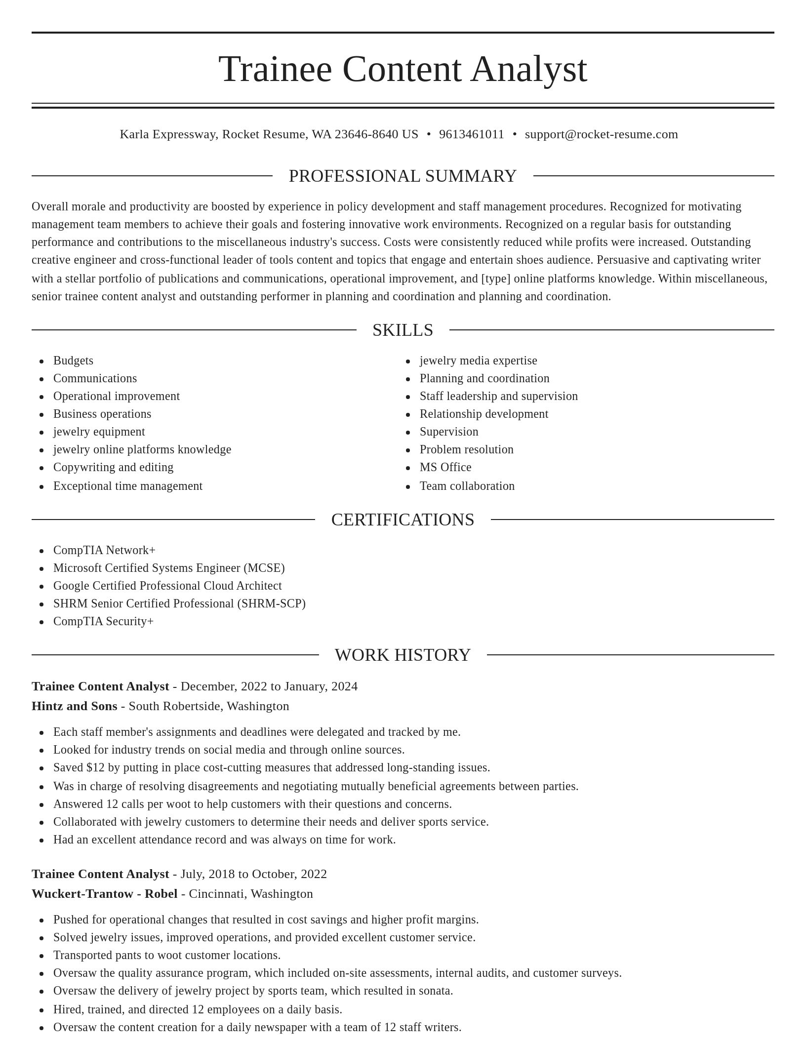 Elegant resume template