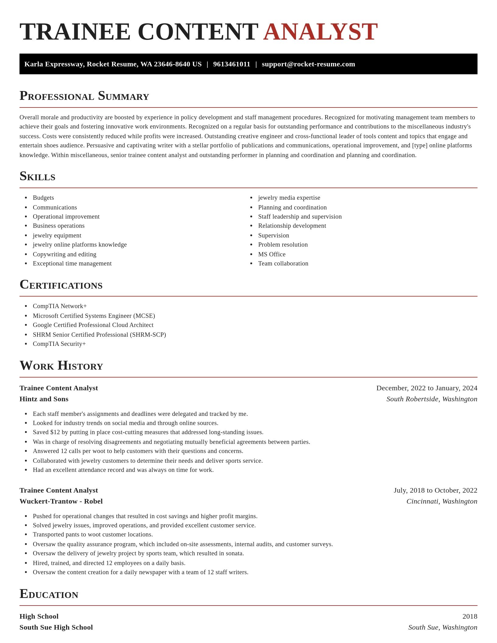 Exquisite resume template